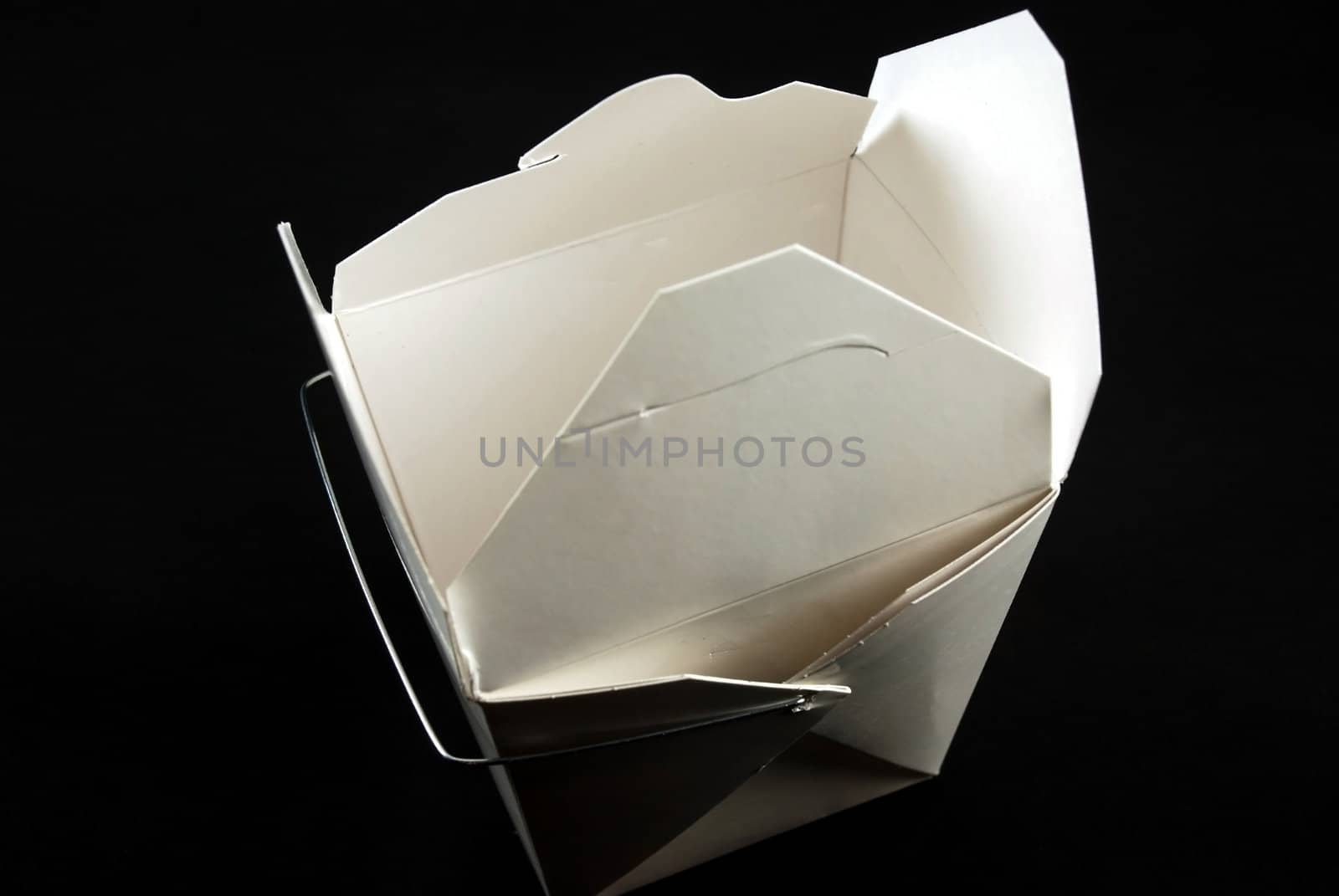 stock picture of a small carboard box for chinese food