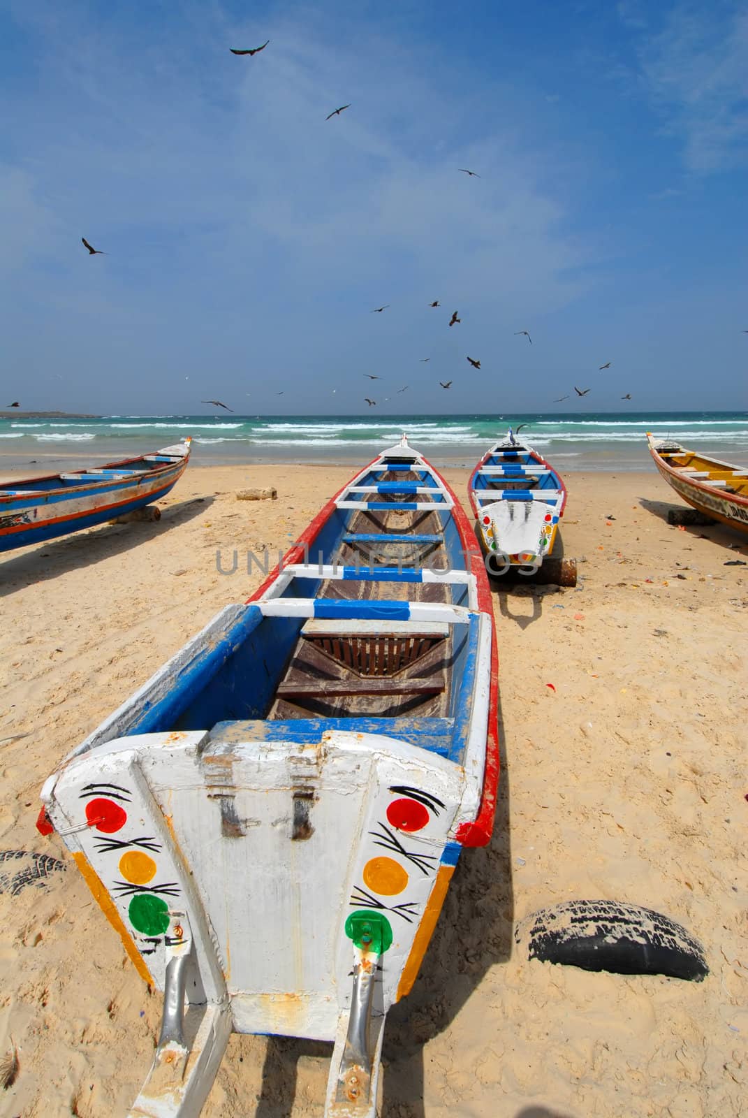 typical boats of Senegal