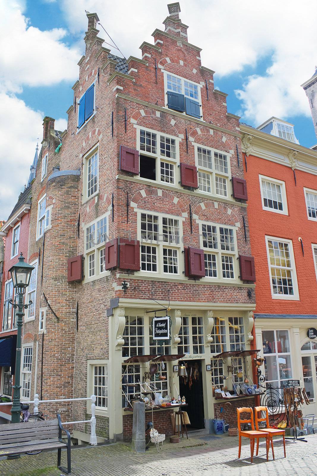 An old building with an antique shop. Netherlands, Delft by NickNick