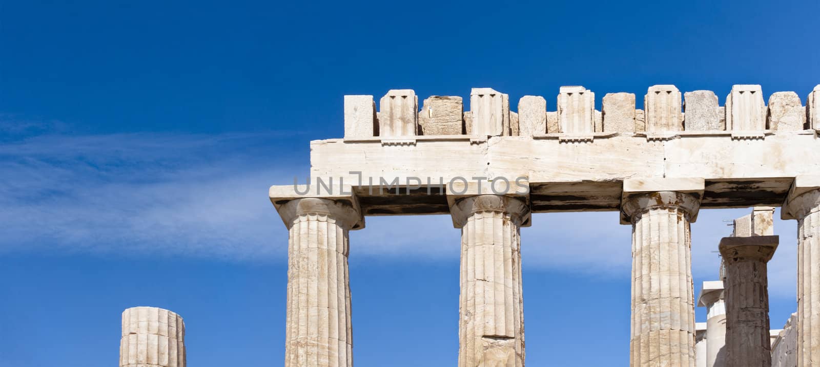 Riuns of Propylaea colonnade- gateway to Acropolis, Athens, Greece