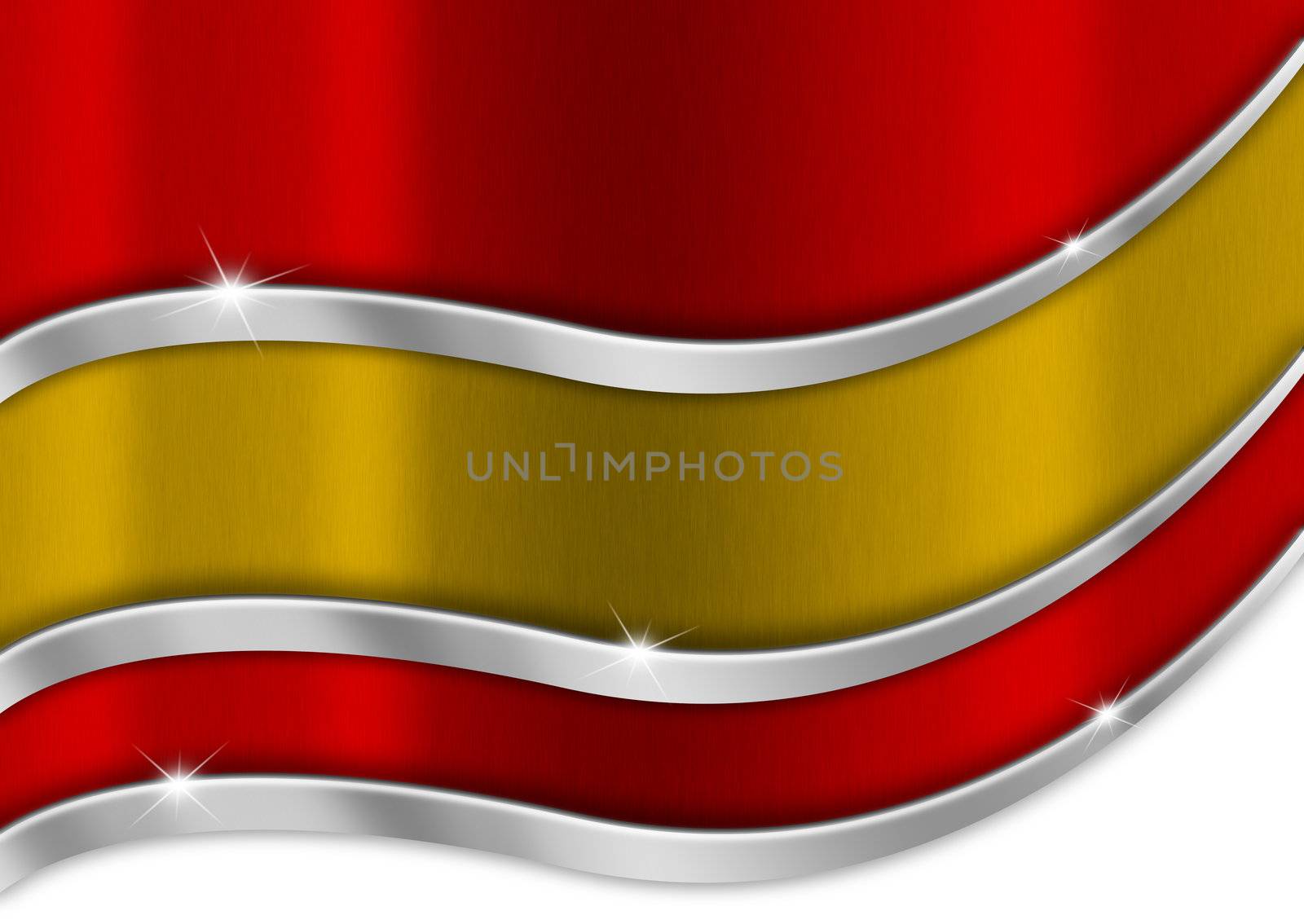 Red yellow and red background national spanish metal flag