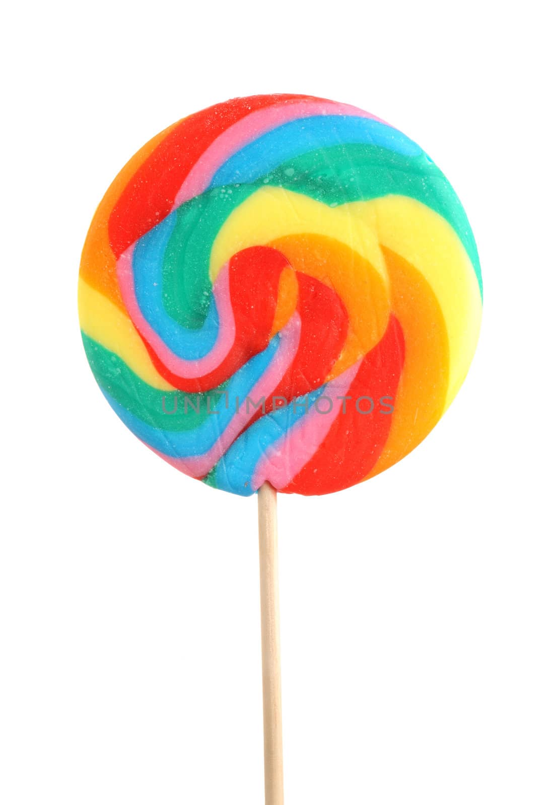  colorful lollipop on a white background.