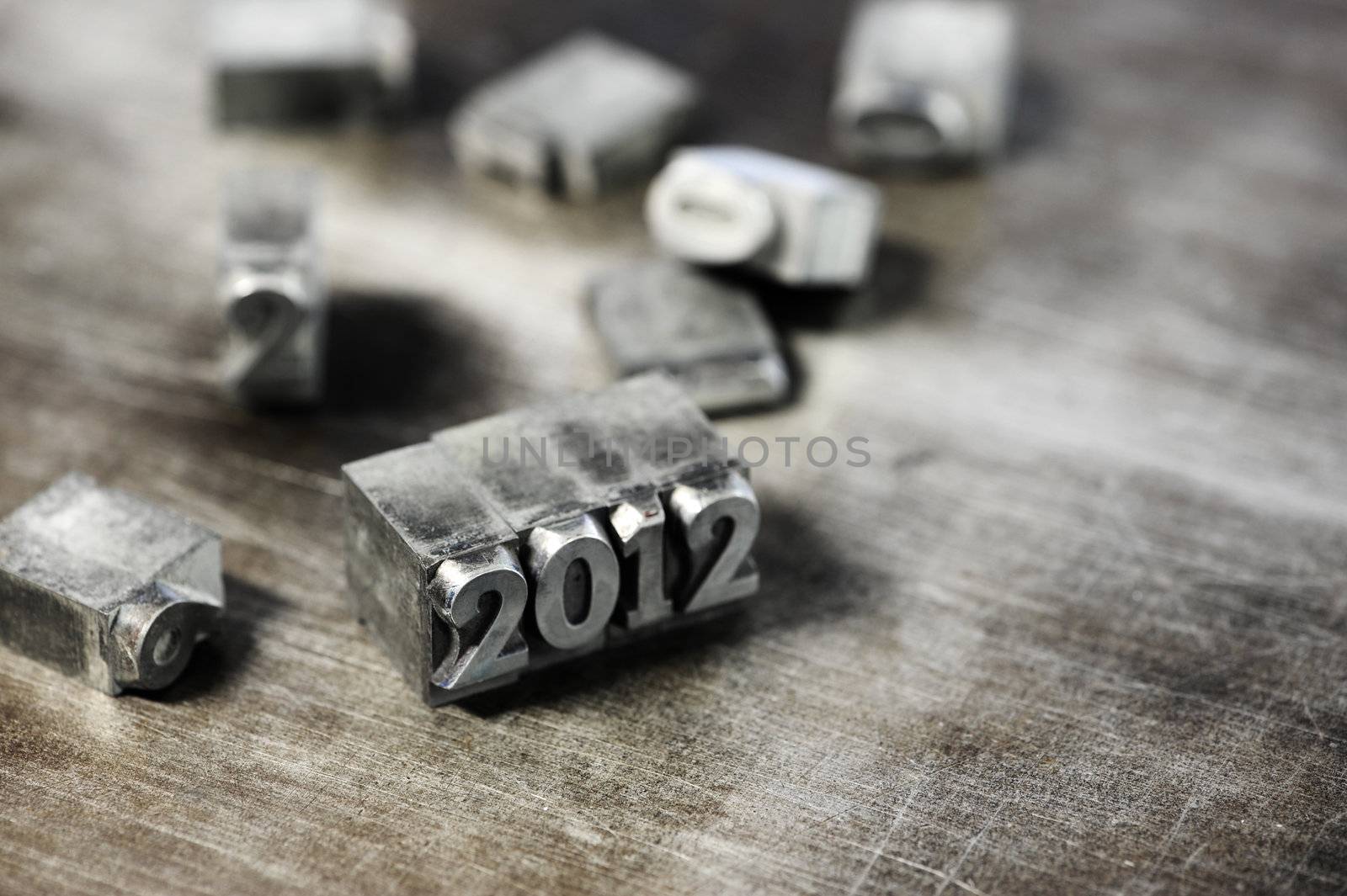 Block letters: new year 2012 by stokkete