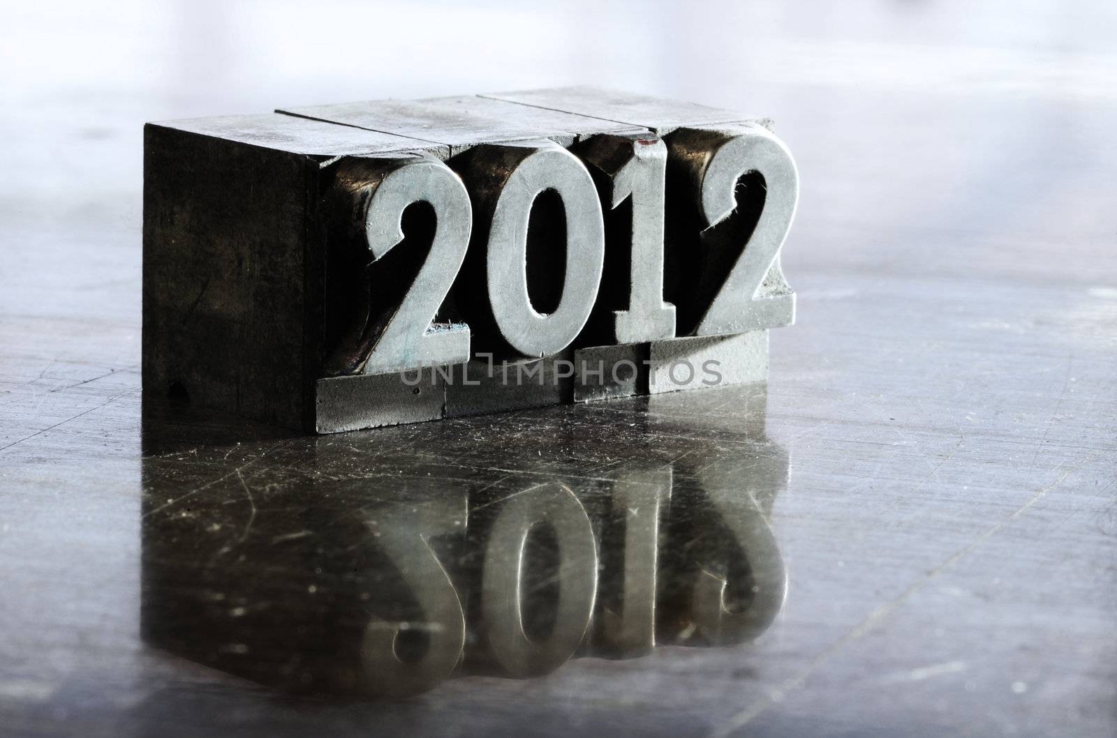 Block letters: new year 2012 by stokkete