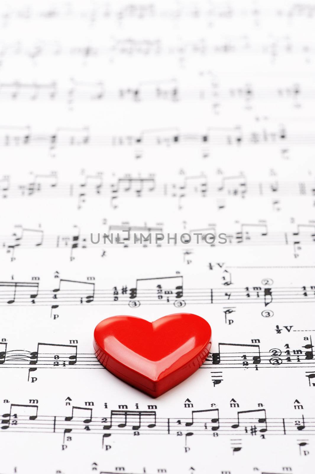 i love music! sheet of music with heart by stokkete