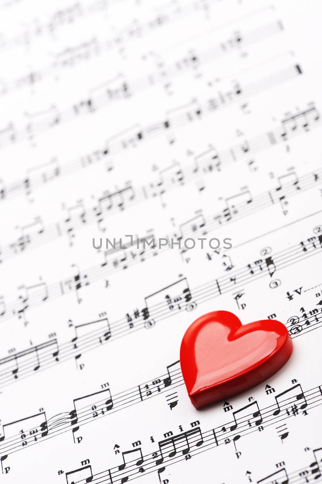i love music! sheet of music with heart by stokkete