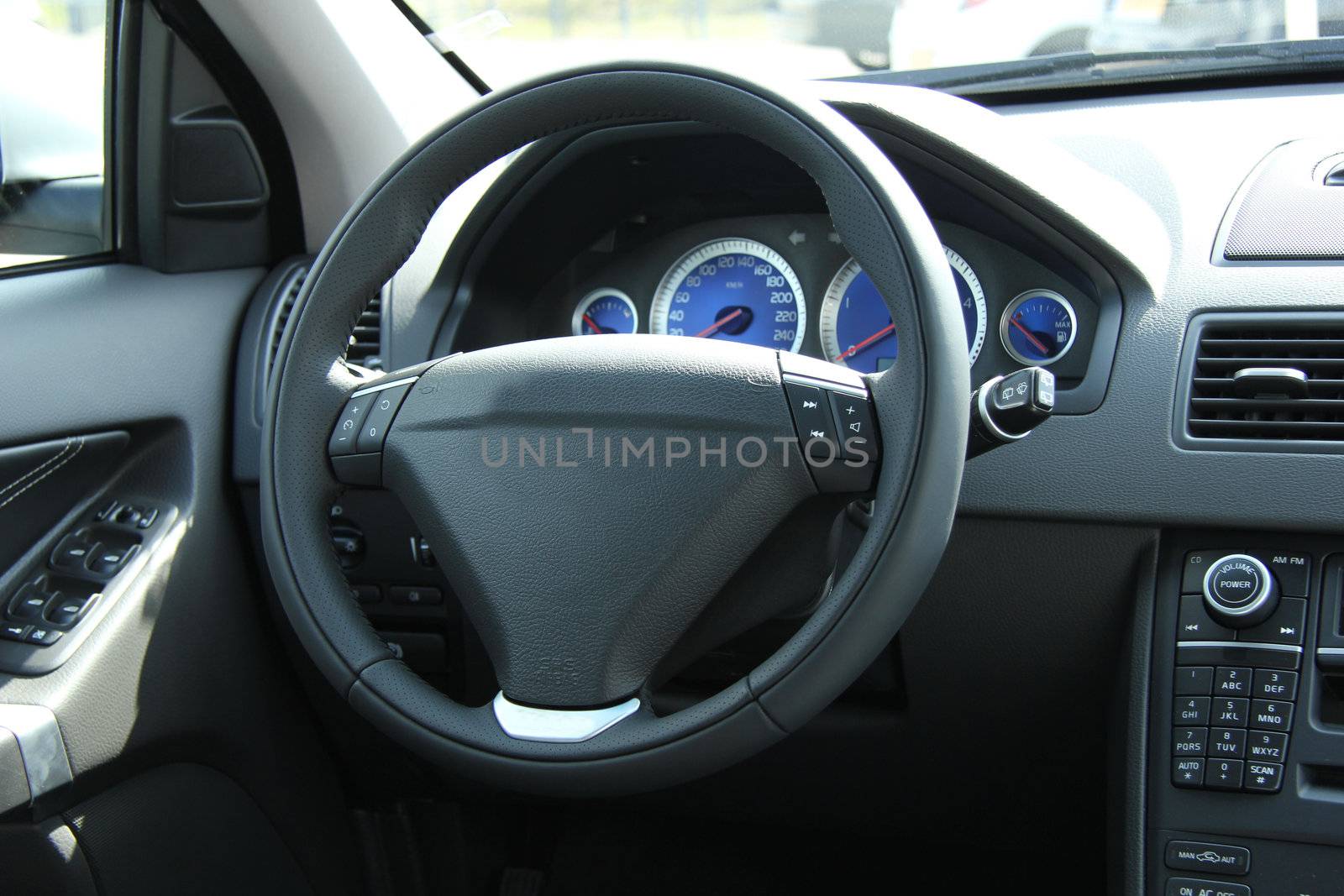 High tech dashboard of a modern car
