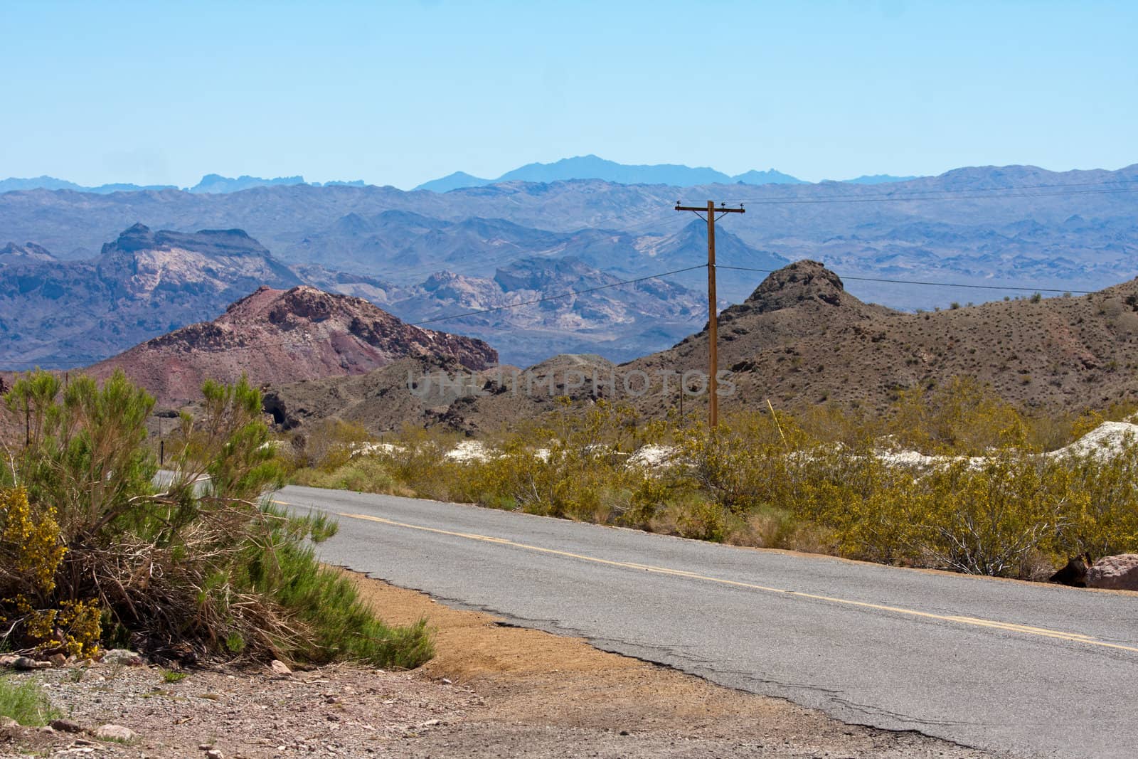 Old Nevada desert highway, Eldorado Canyon, Nelson by GunterNezhoda