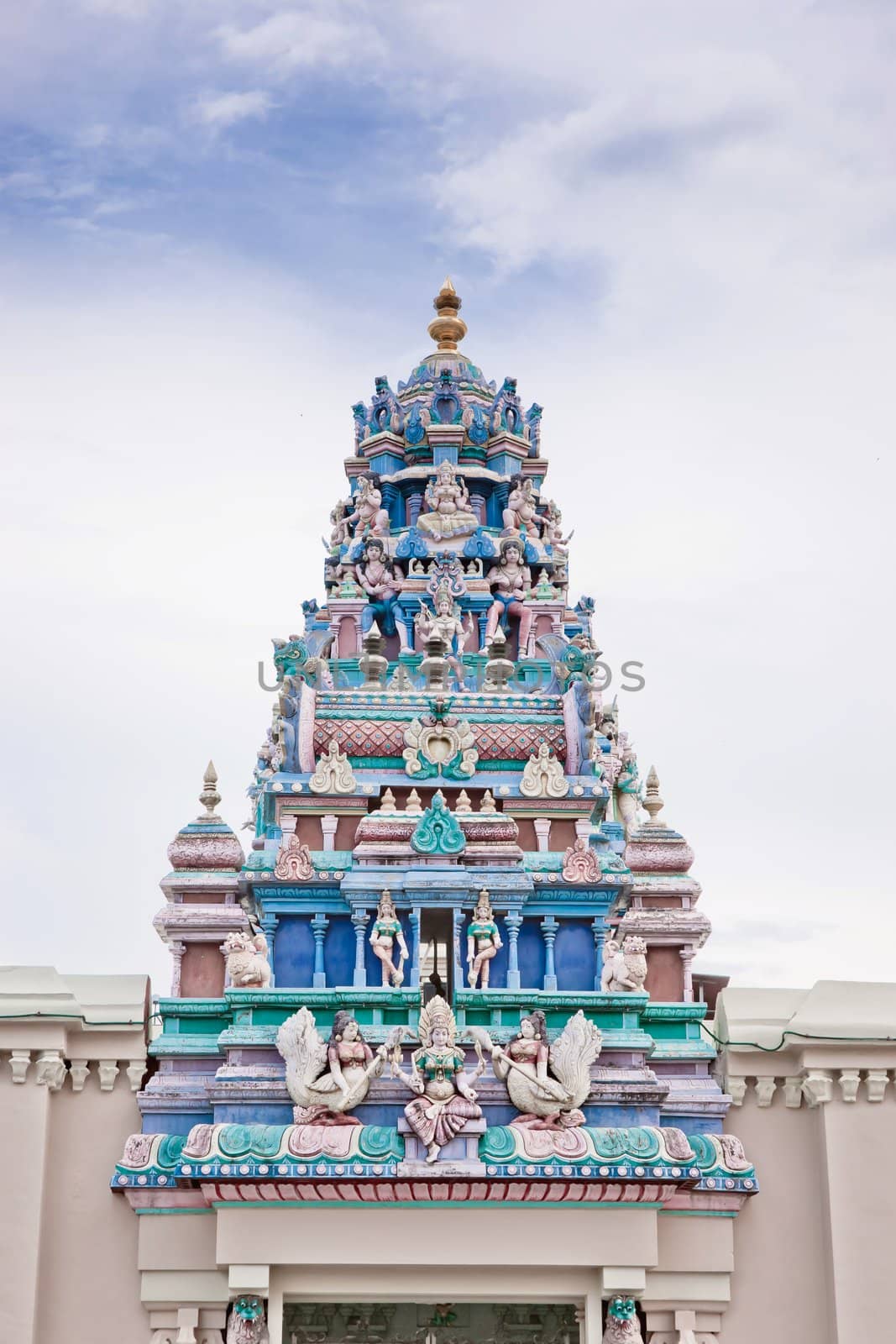 top of a hindu temple in penang malaysia