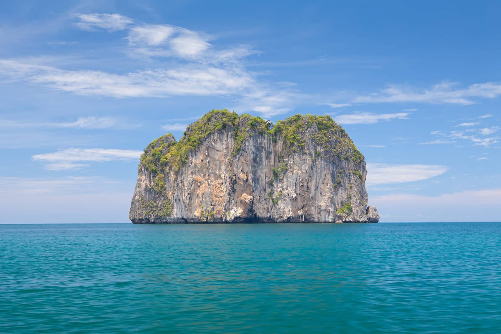 Beautiful tropical beach with big stones