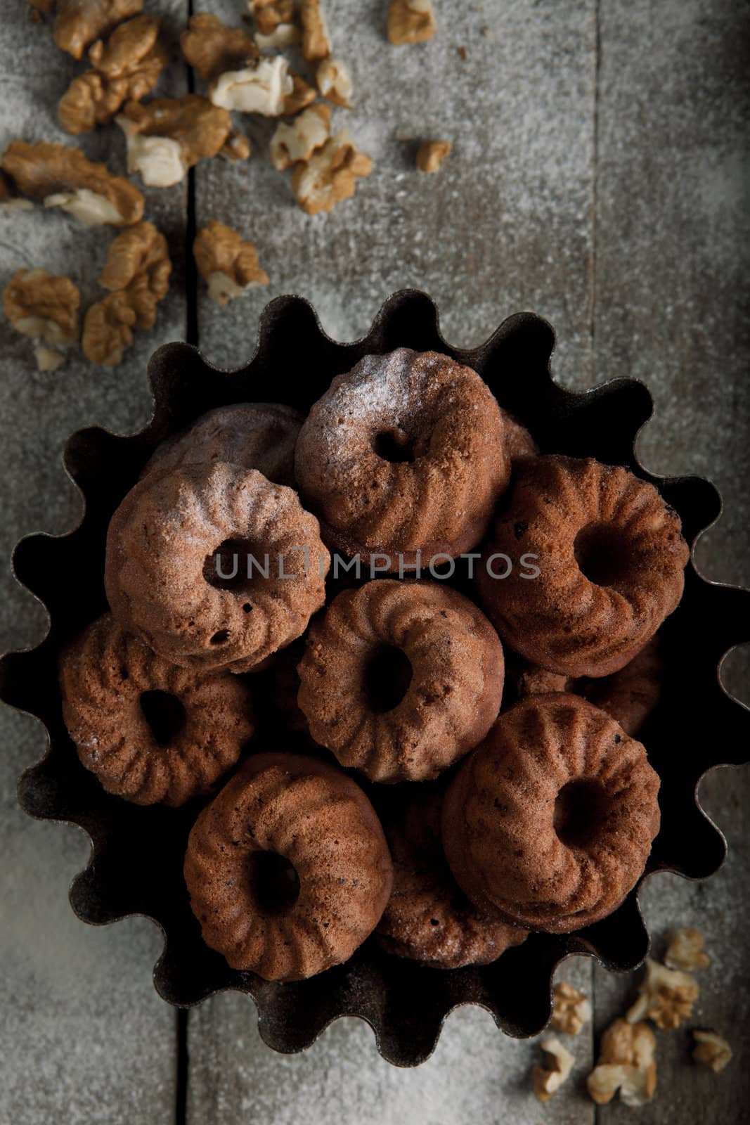 Cookies with on the wooden table