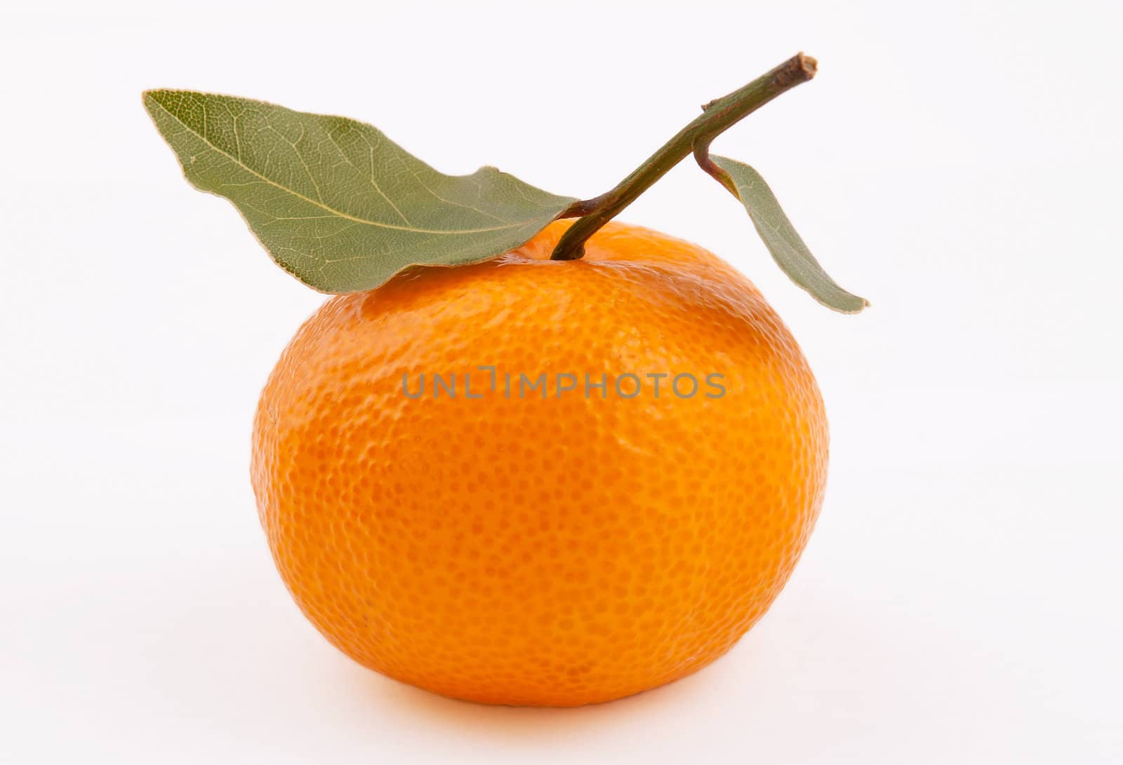 Fresh tangerine on isolated fone