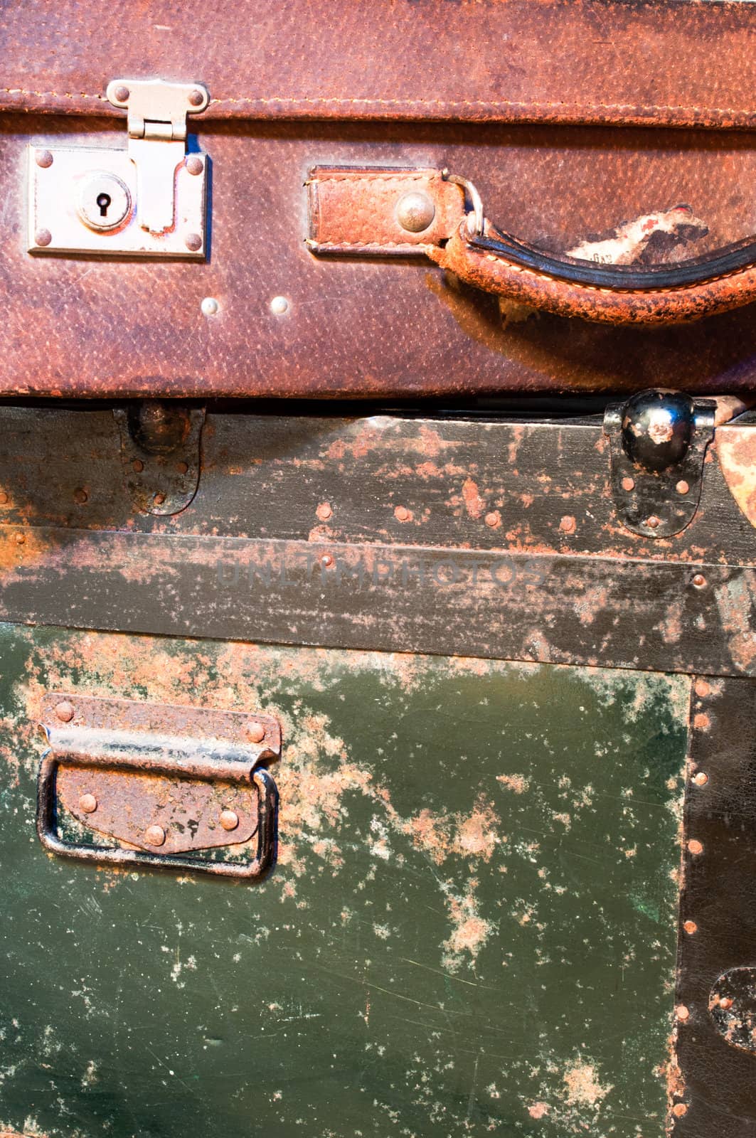 Old worn suitcases by Nanisimova