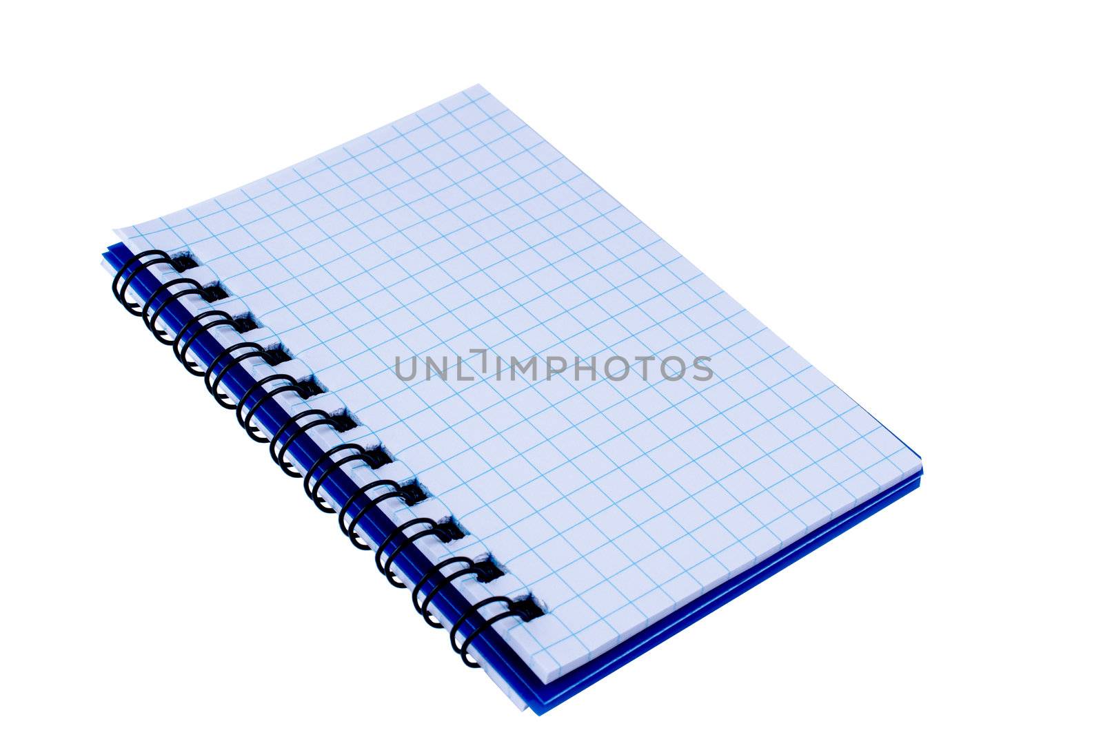 Spiral notepad isolated on white background
