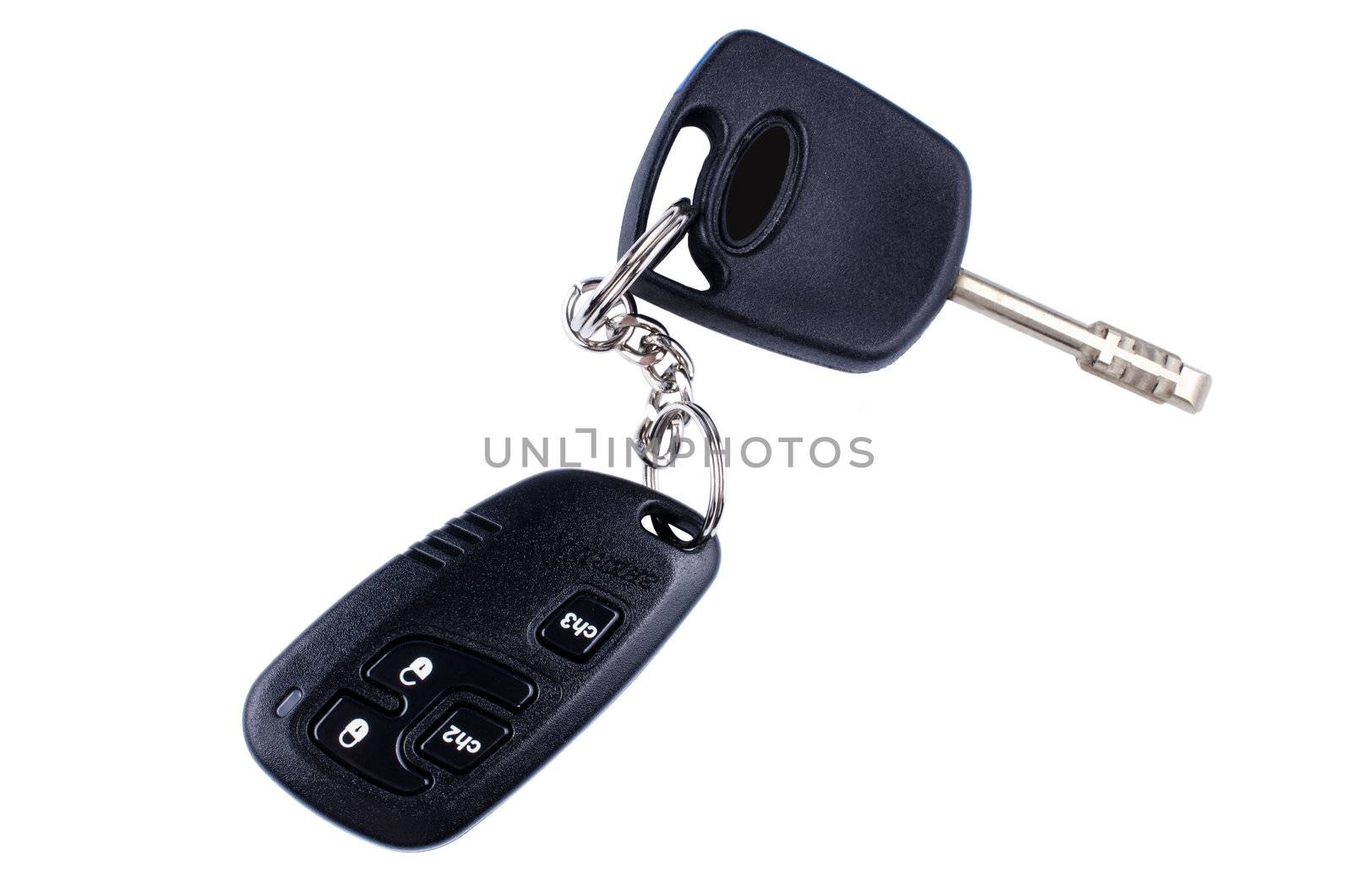 Remote car key isolated on white background