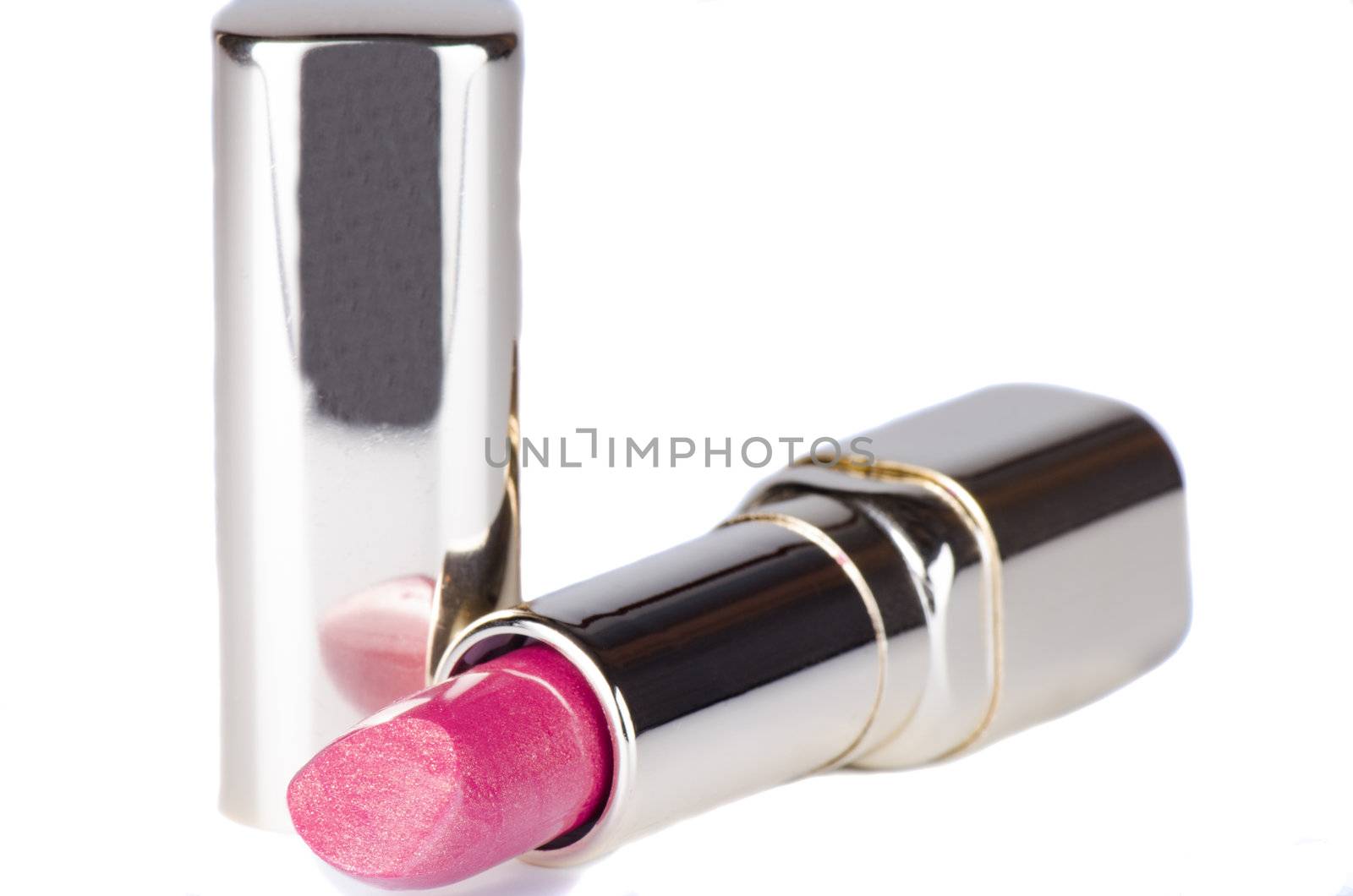 Lipstick on white background