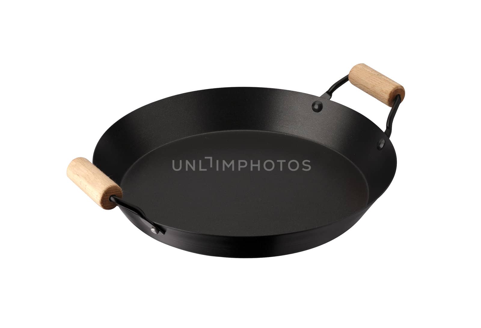 Kitchen Utensil: pan non stick, isolated on white background  by stokkete