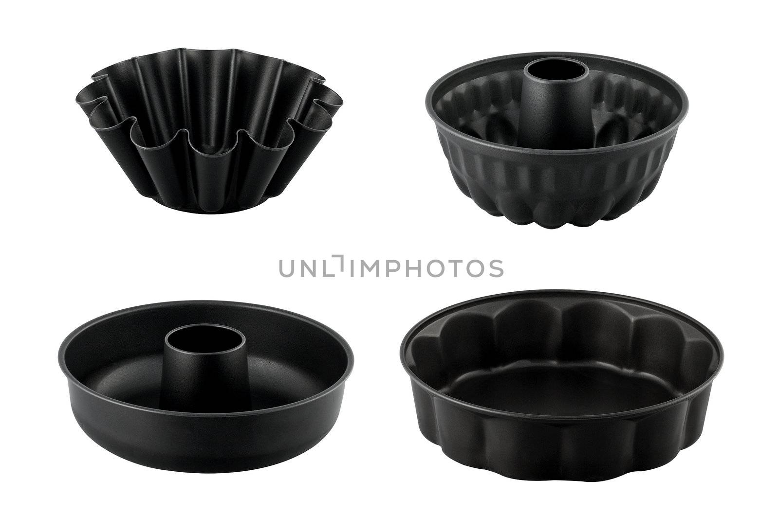 a nonstick cake mold isolated on white background