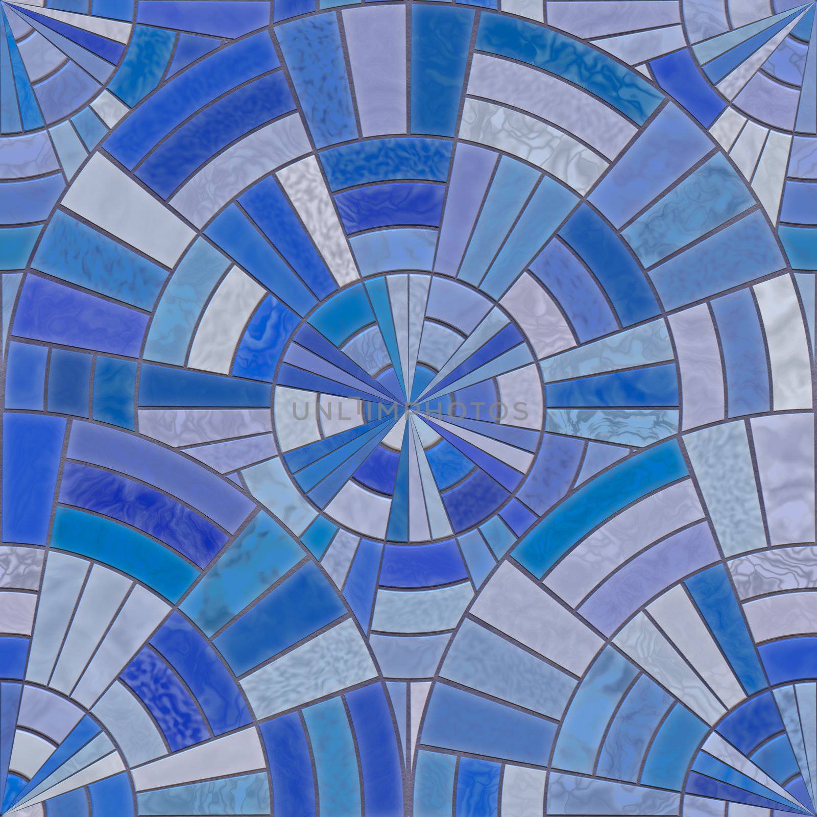 Blue circular tiles by Nanisimova