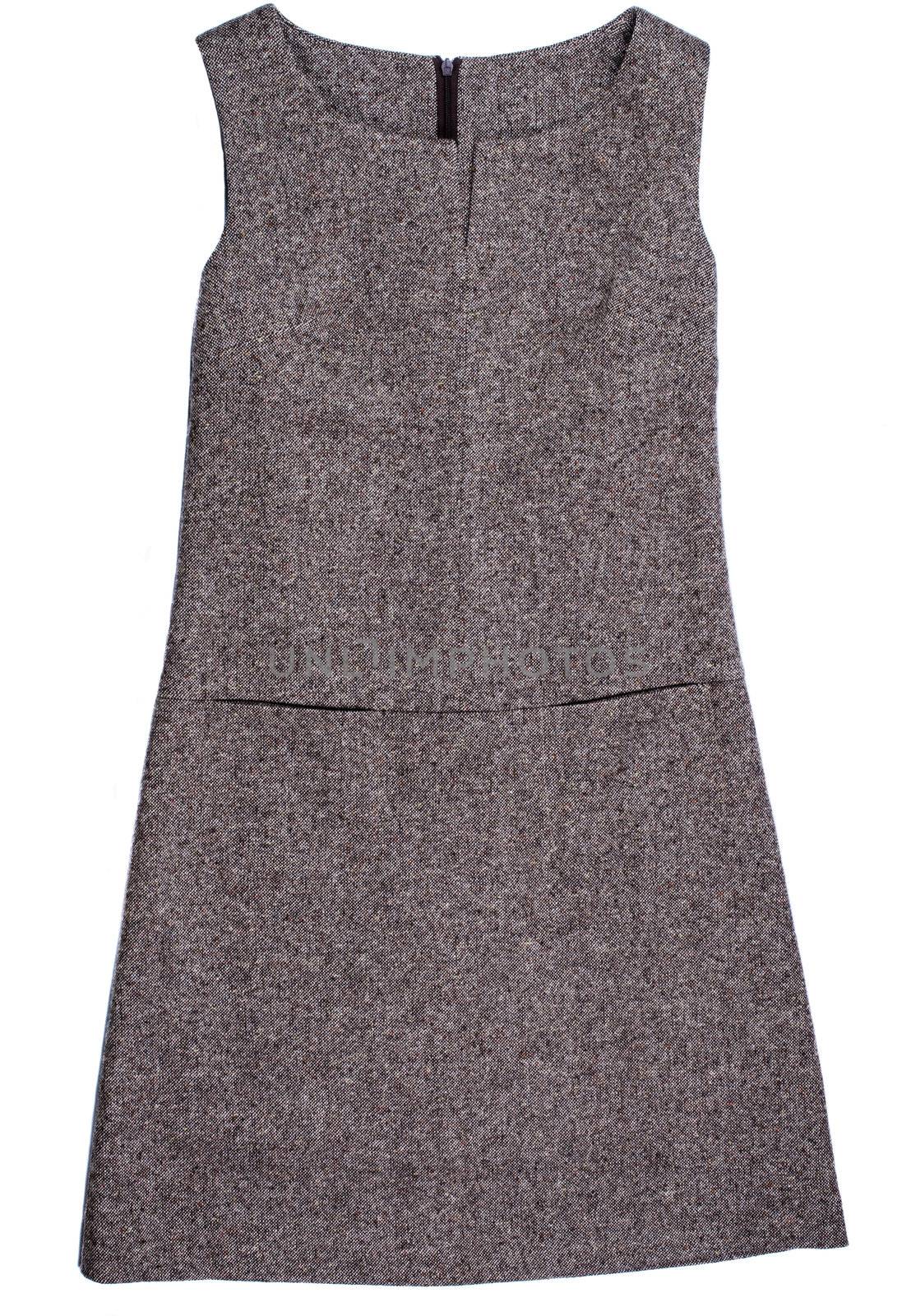 Grey business woman dress isolated