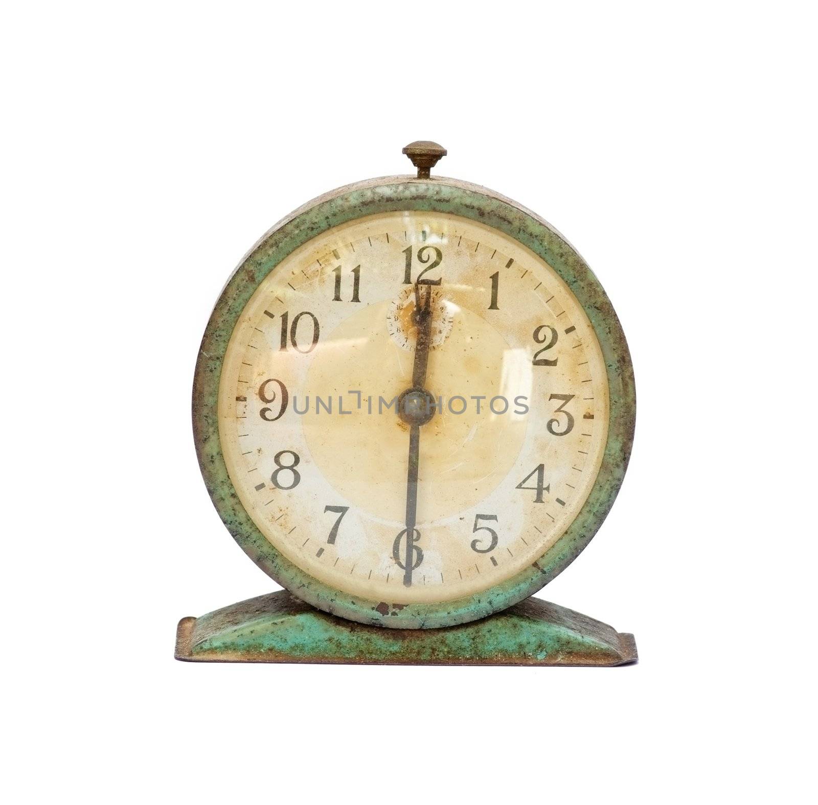 vintage old clock isolated