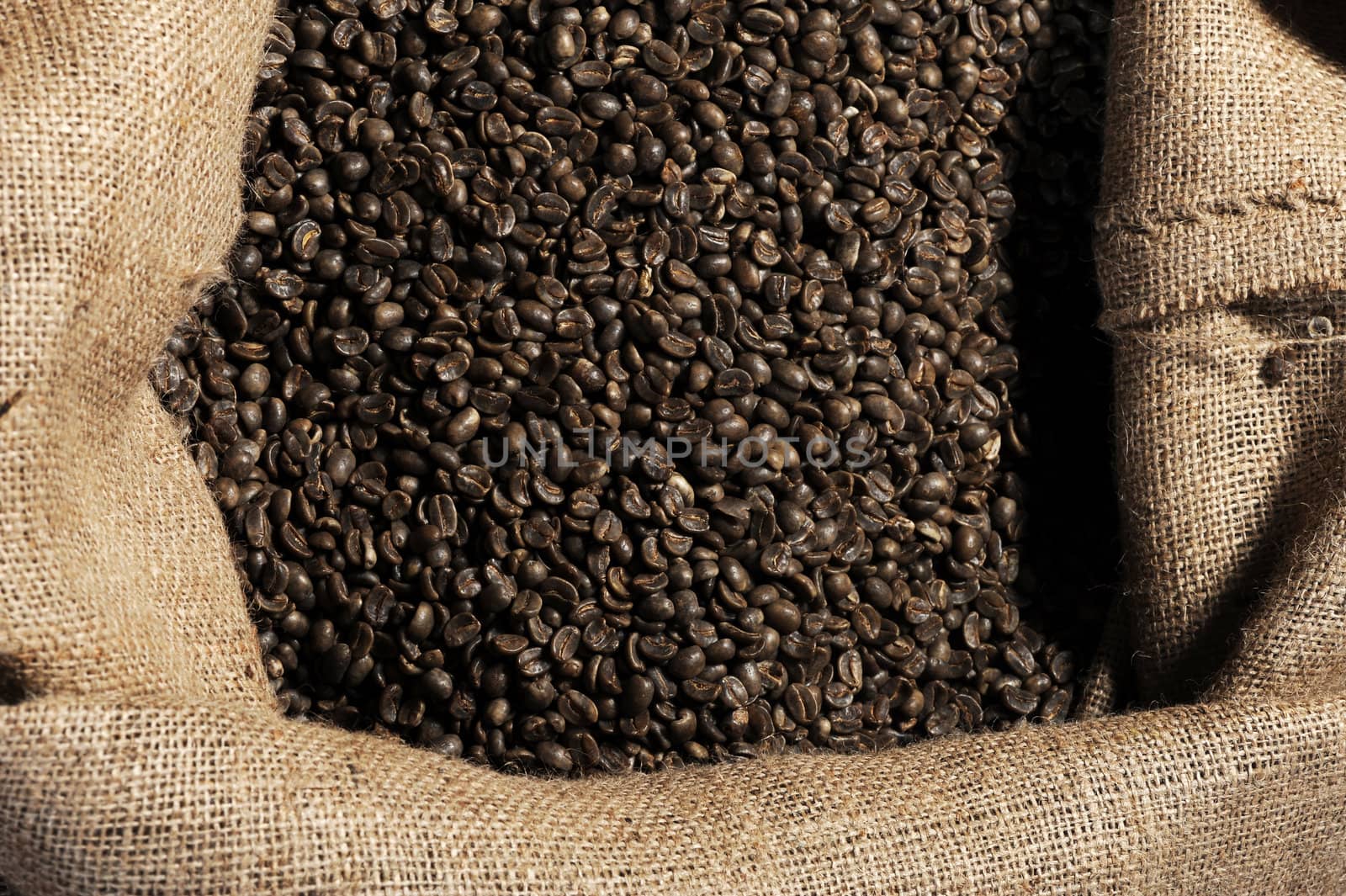 coffee beans in sack