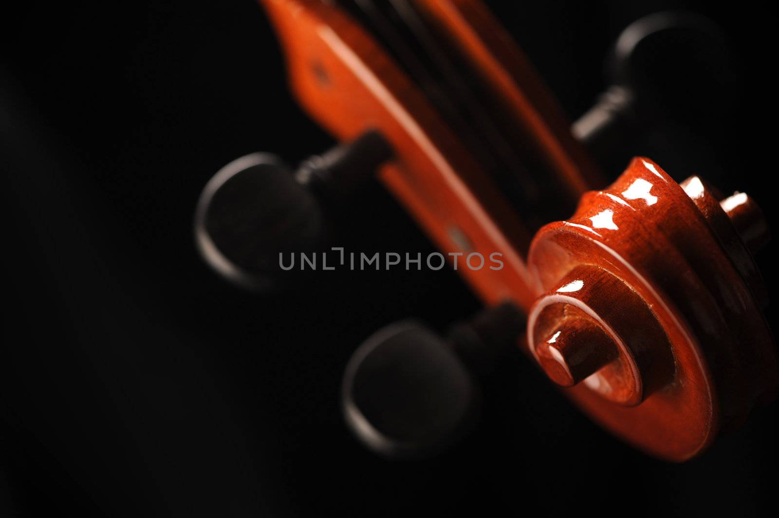 close up shot of a violin, shallow deep of field