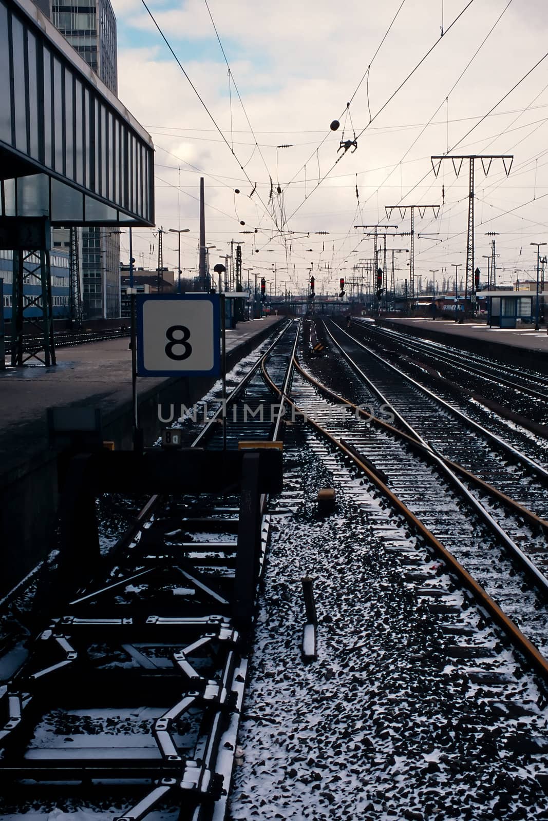Railway tracks passing a station by PiLens