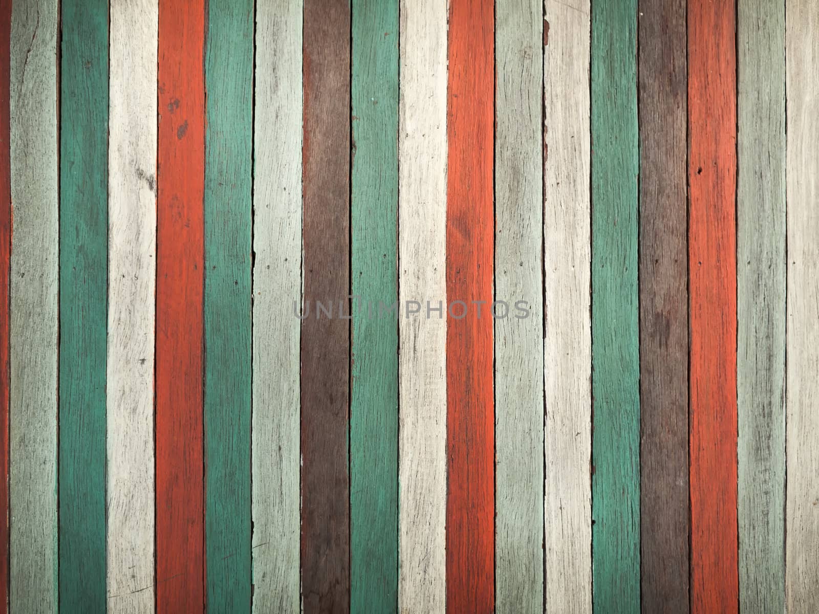 Old color paint wood wal by nuttakit