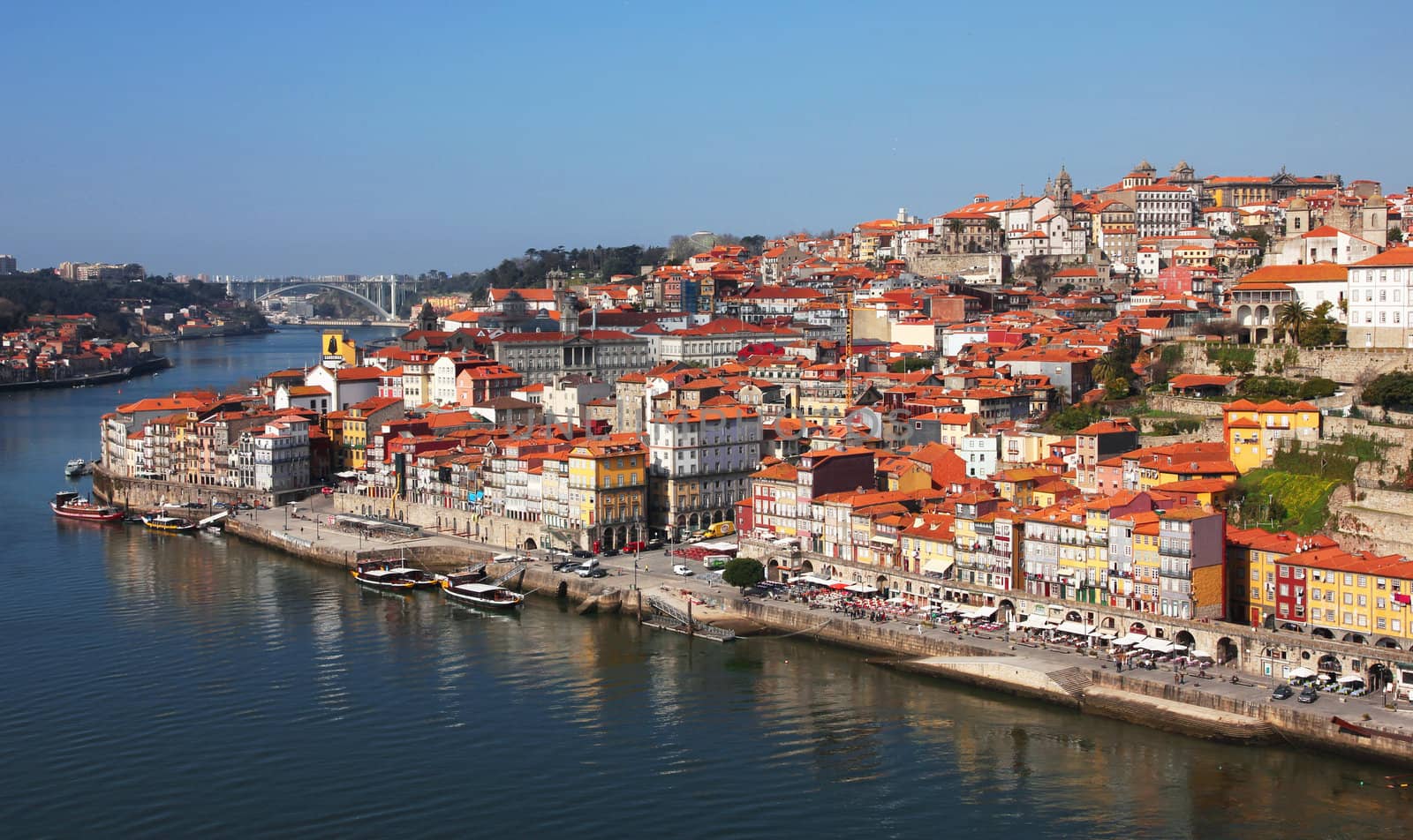 Portugal. Porto city. View of Douro river embankment by oxanatravel