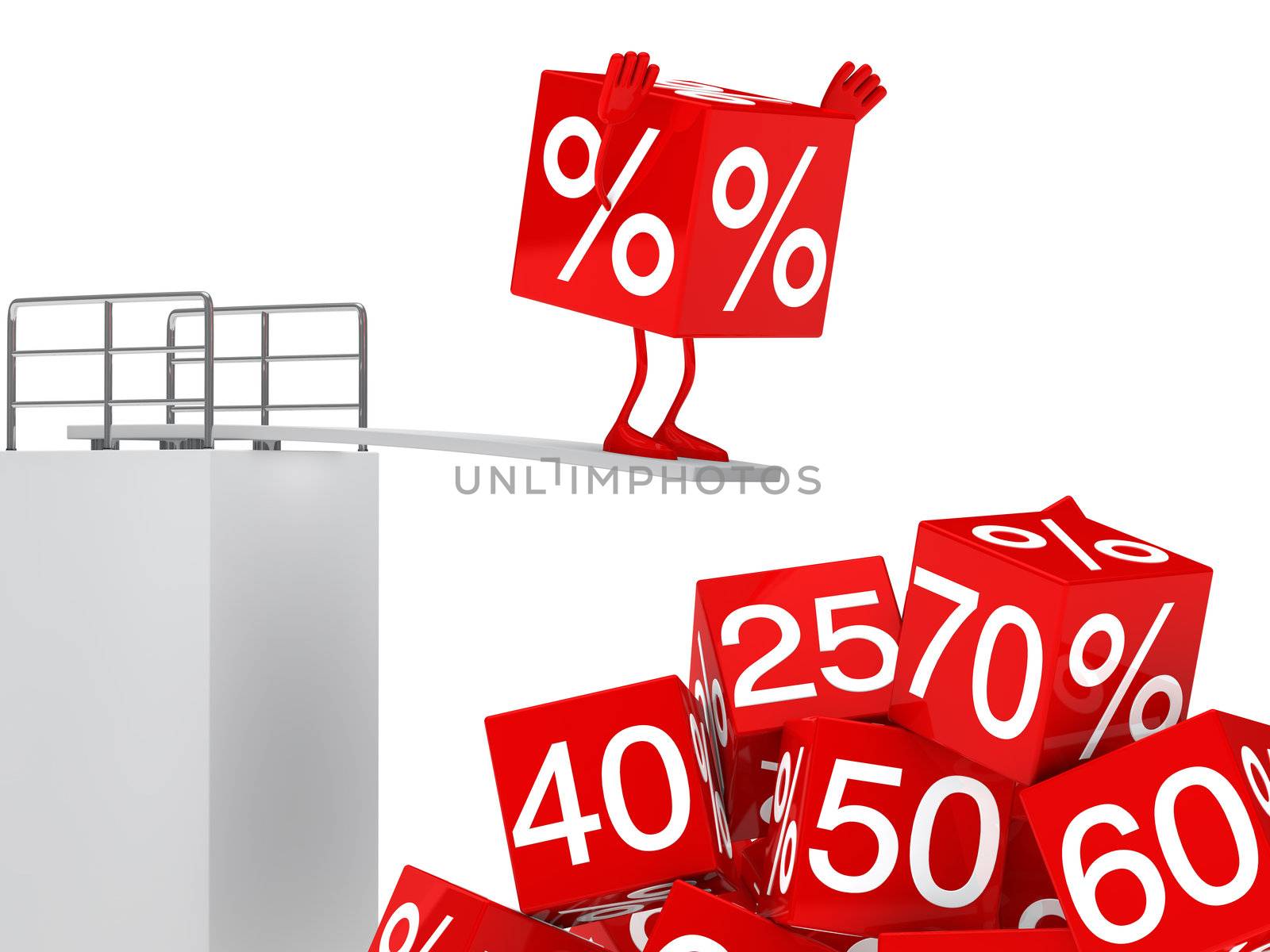 sale cube figure jump in pille off