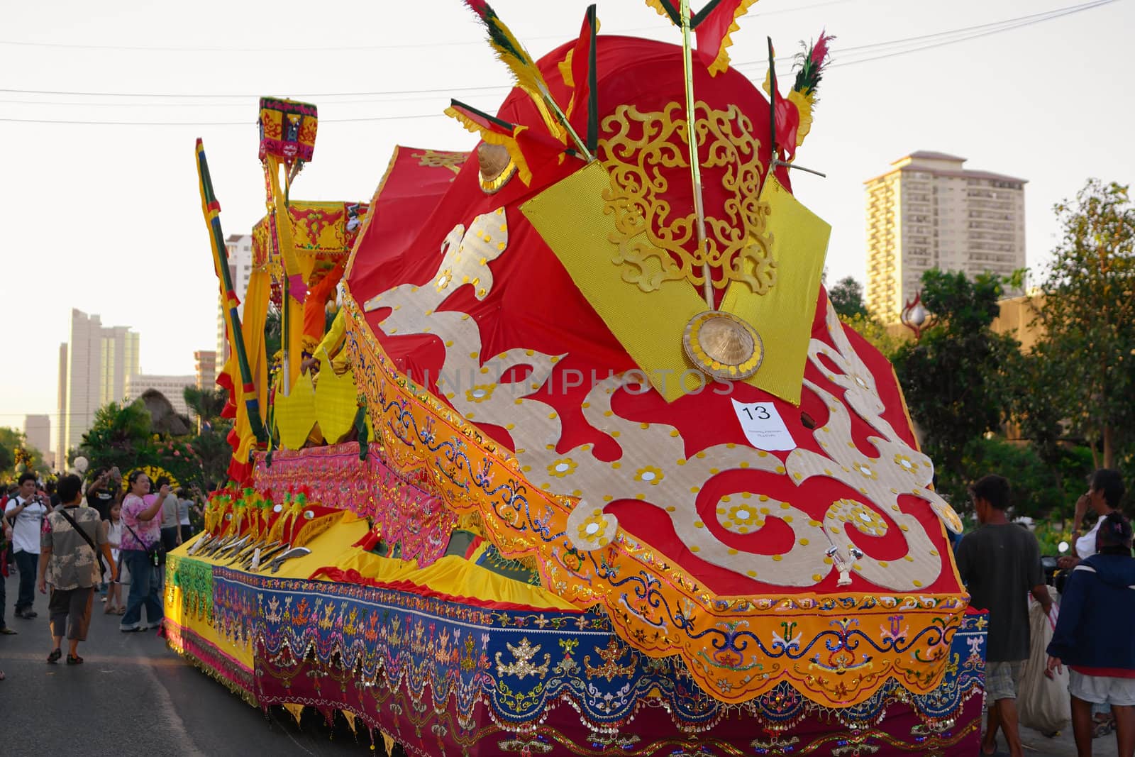 MANILA, PHILIPPINES - APR. 14: giant shoe on parade during Aliwan Fiesta, which is the biggest annual national festival competition on April 14, 2012 in Manila Philippines.