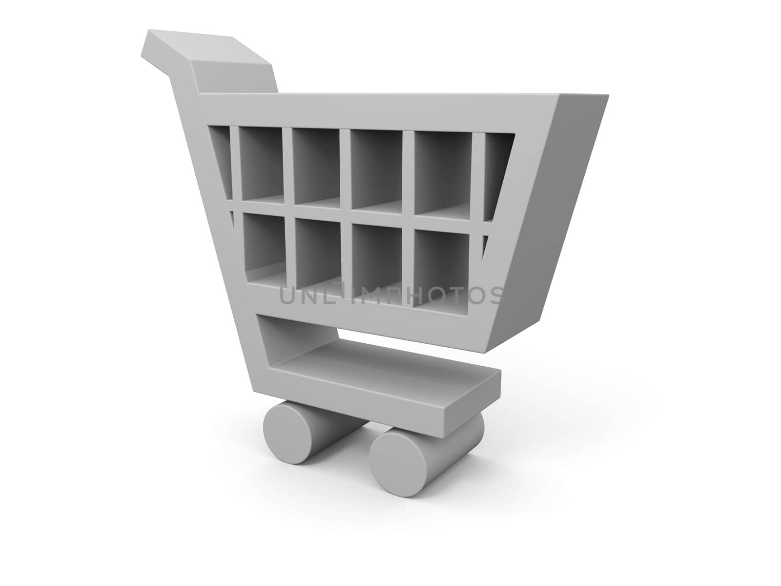 3D illustration of shopping cart by Harvepino