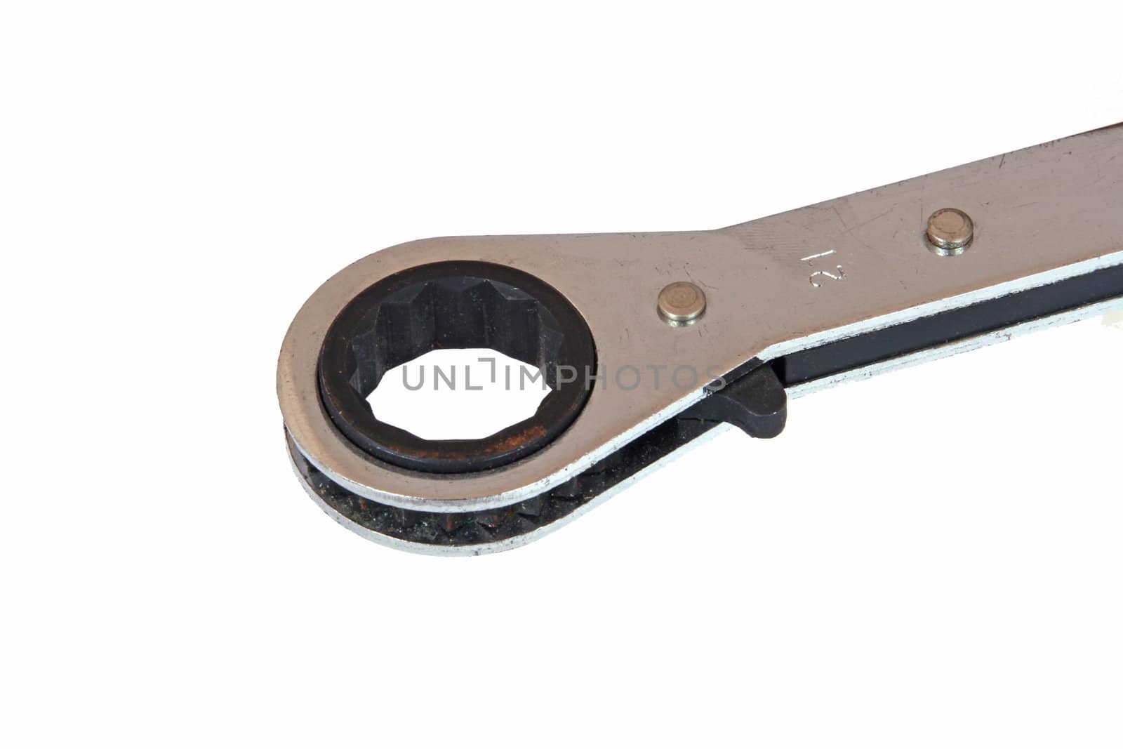 Chrome spanners on a white background.