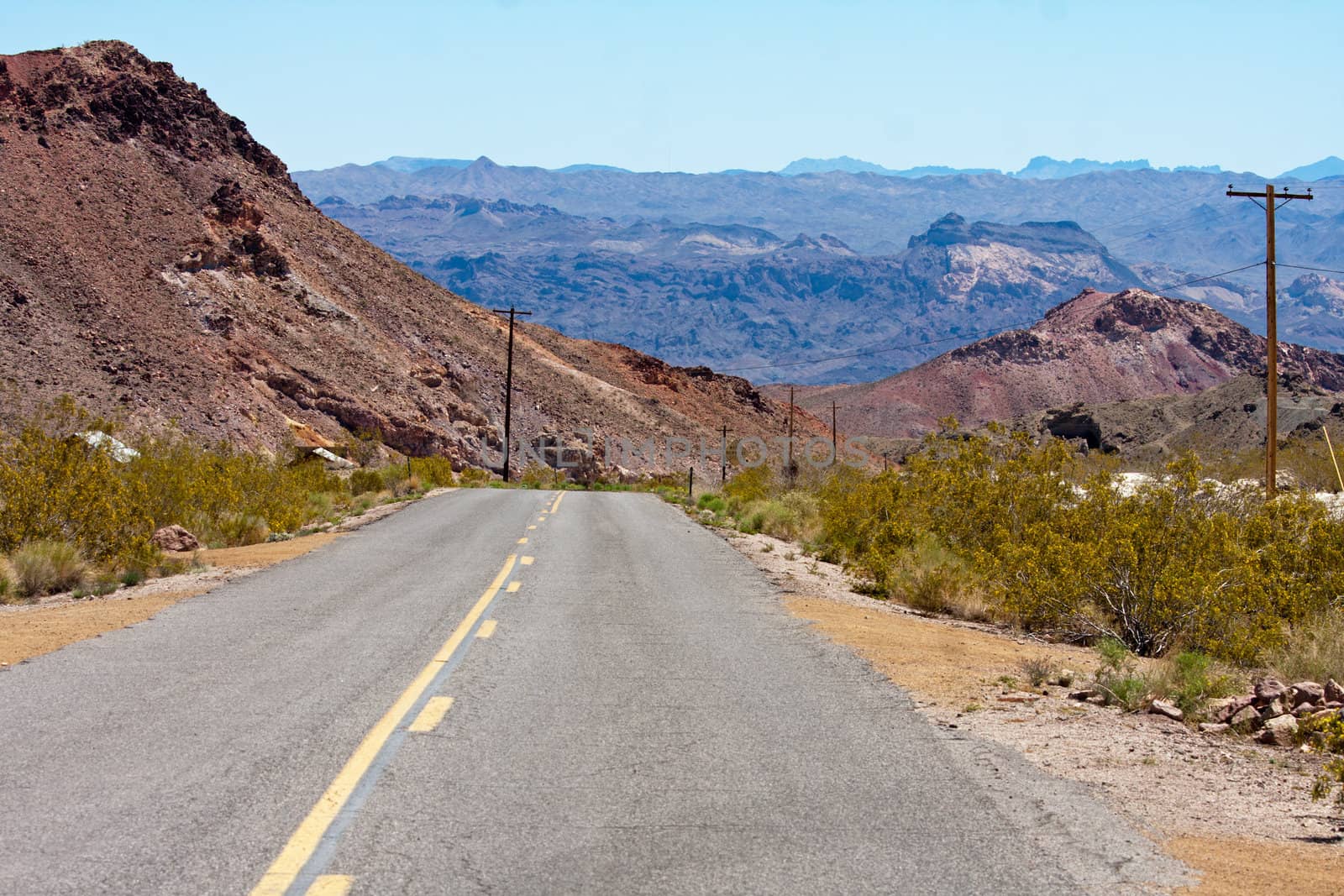 Old Nevada desert highway, Eldorado Canyon, Nelson by GunterNezhoda