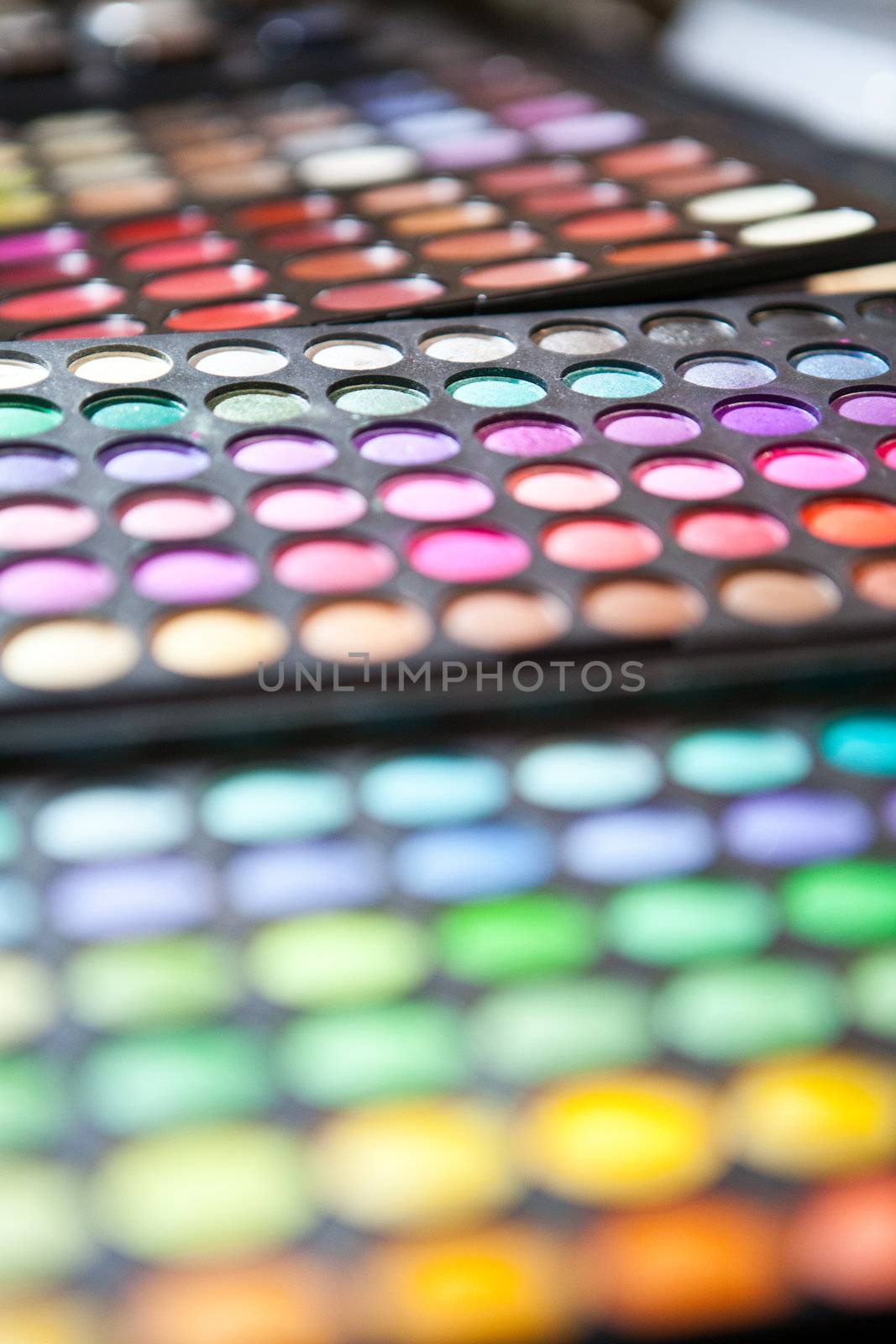 make up palette colorfull closeup by juniart