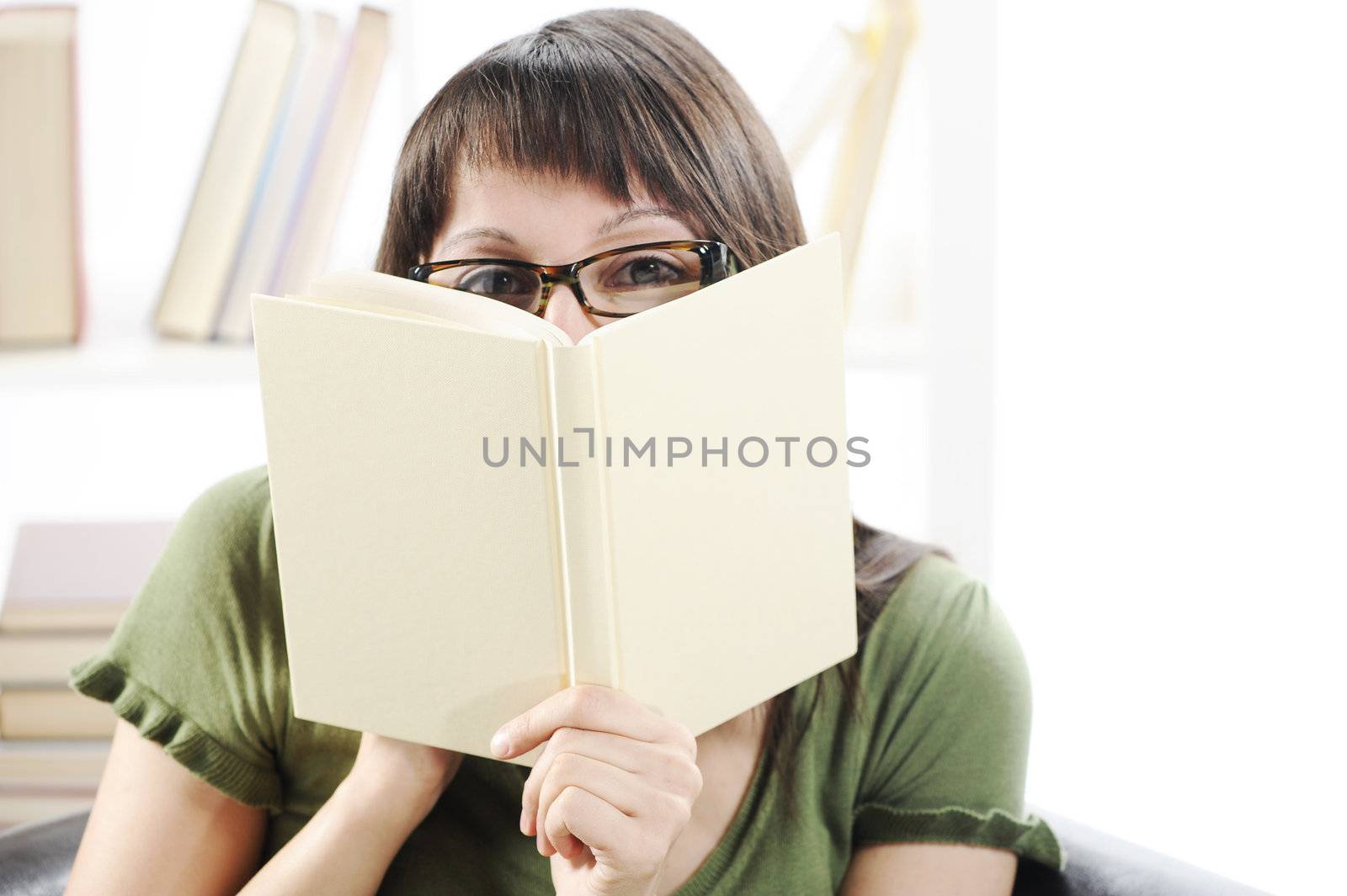  young woman woman with book 