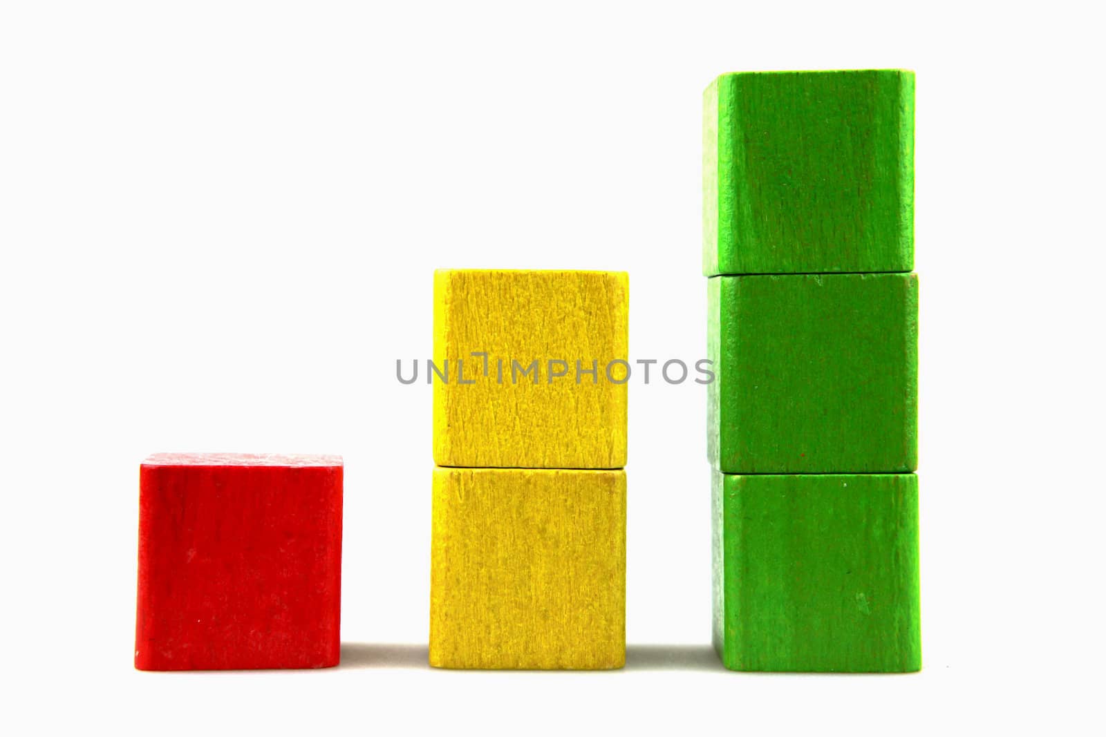 Wooden building blocks.