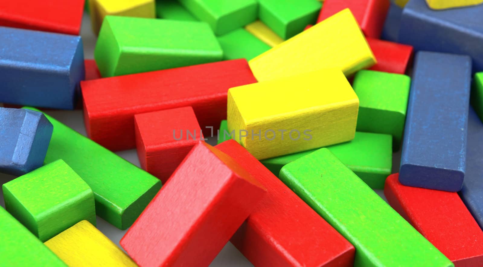 Wooden building blocks.