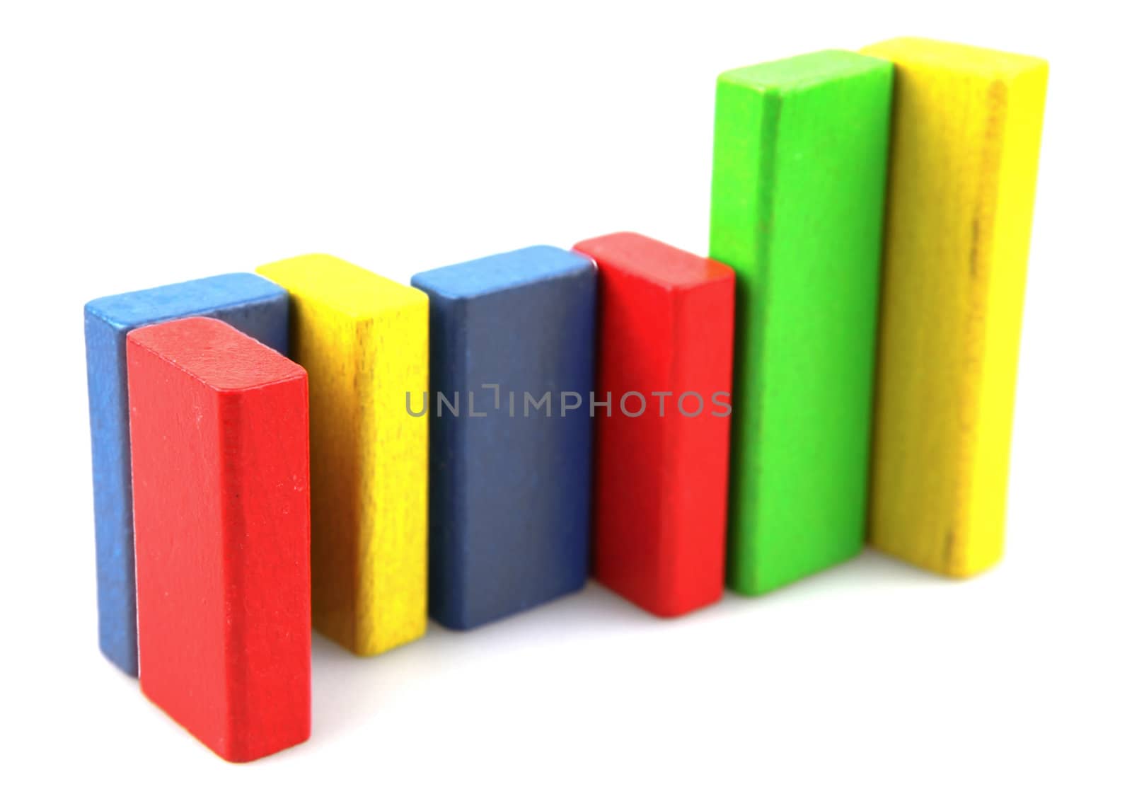 Wooden building blocks.