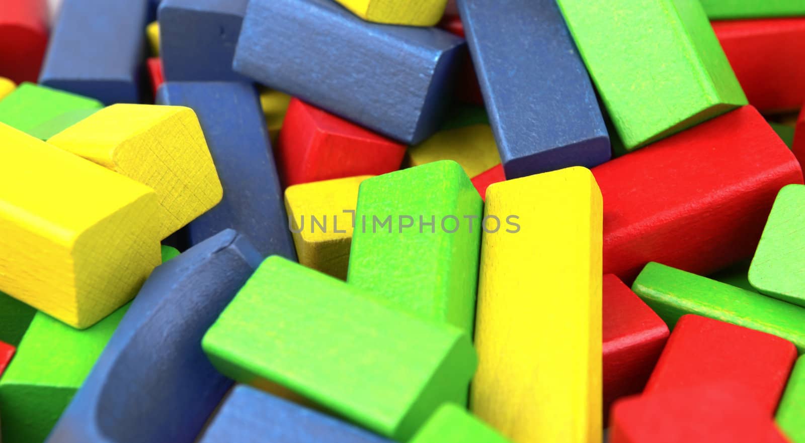 Wooden building blocks.