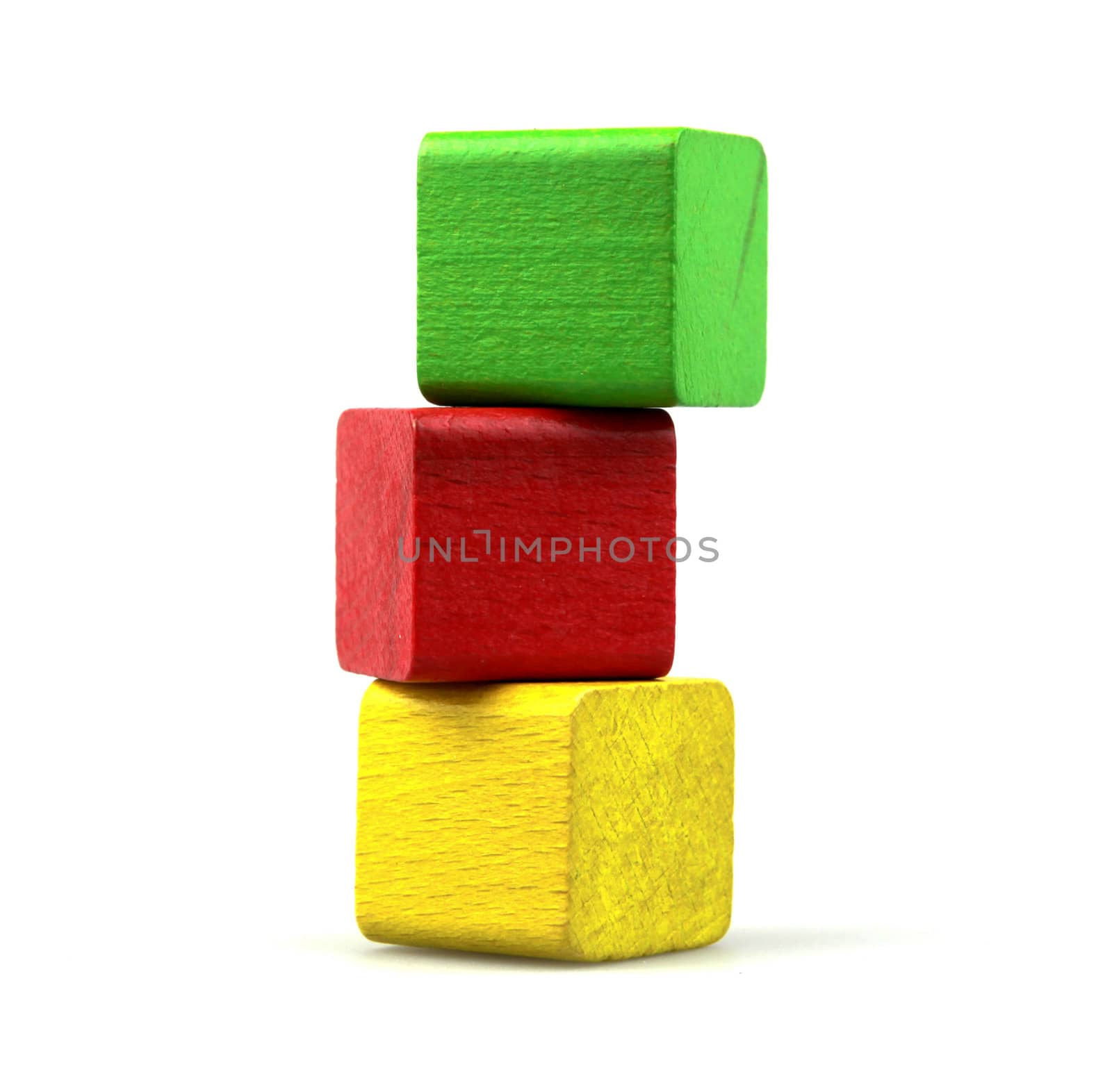 Wooden building blocks.