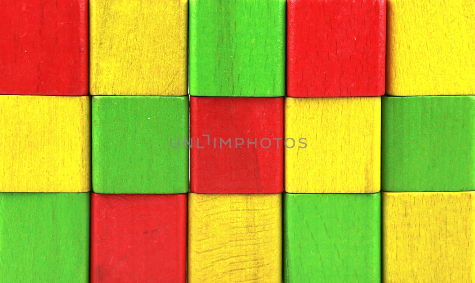 Wooden building blocks.