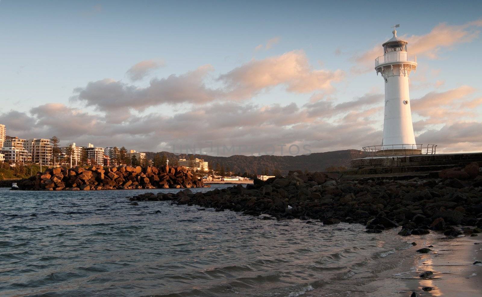 lighthouse sunrise at wollongong by clearviewstock