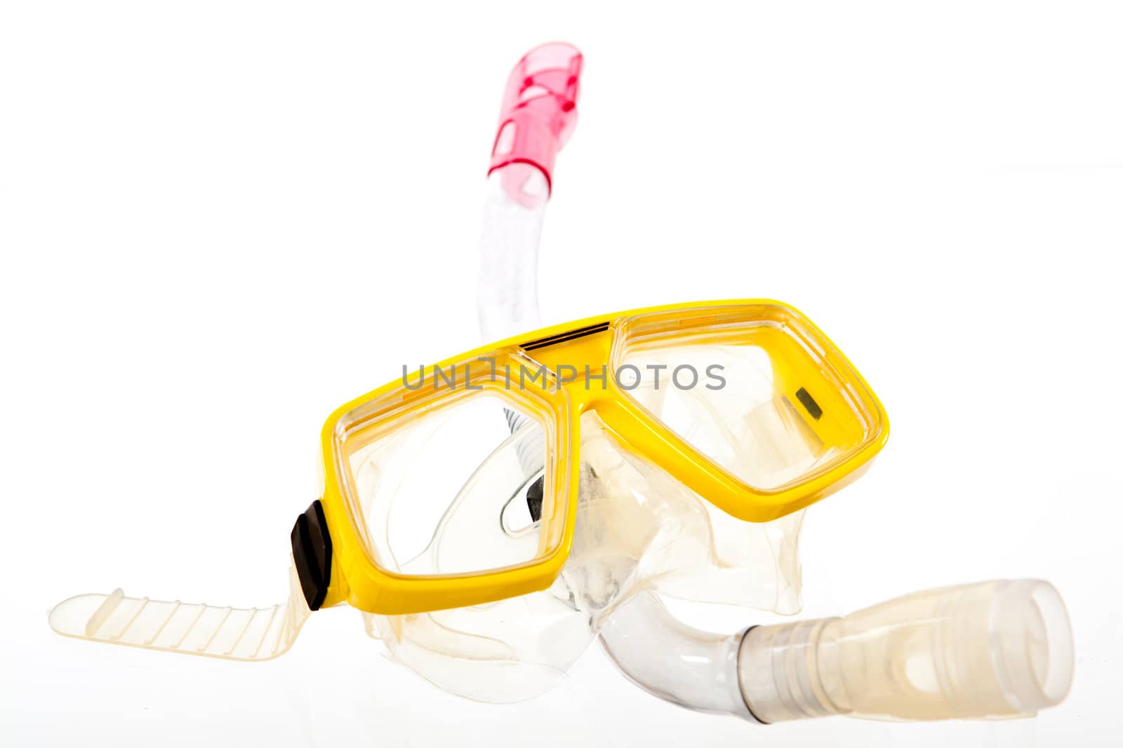 snorkeling mask isolated on white background