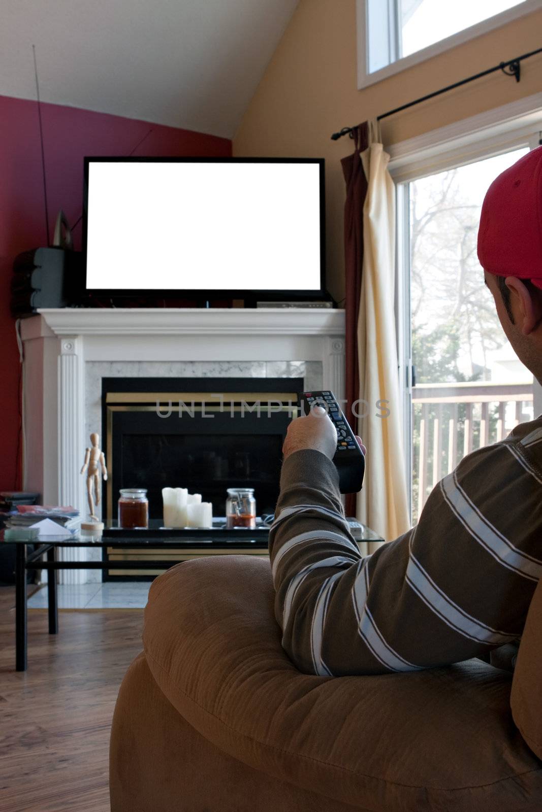 Man Watches TV by graficallyminded