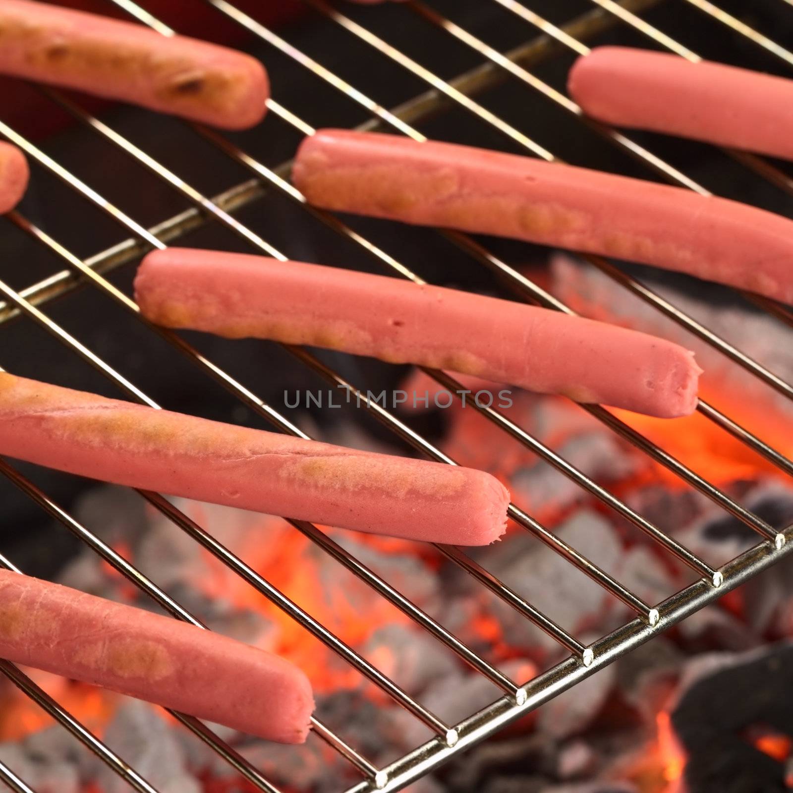 Sausages on Barbecue by ildi