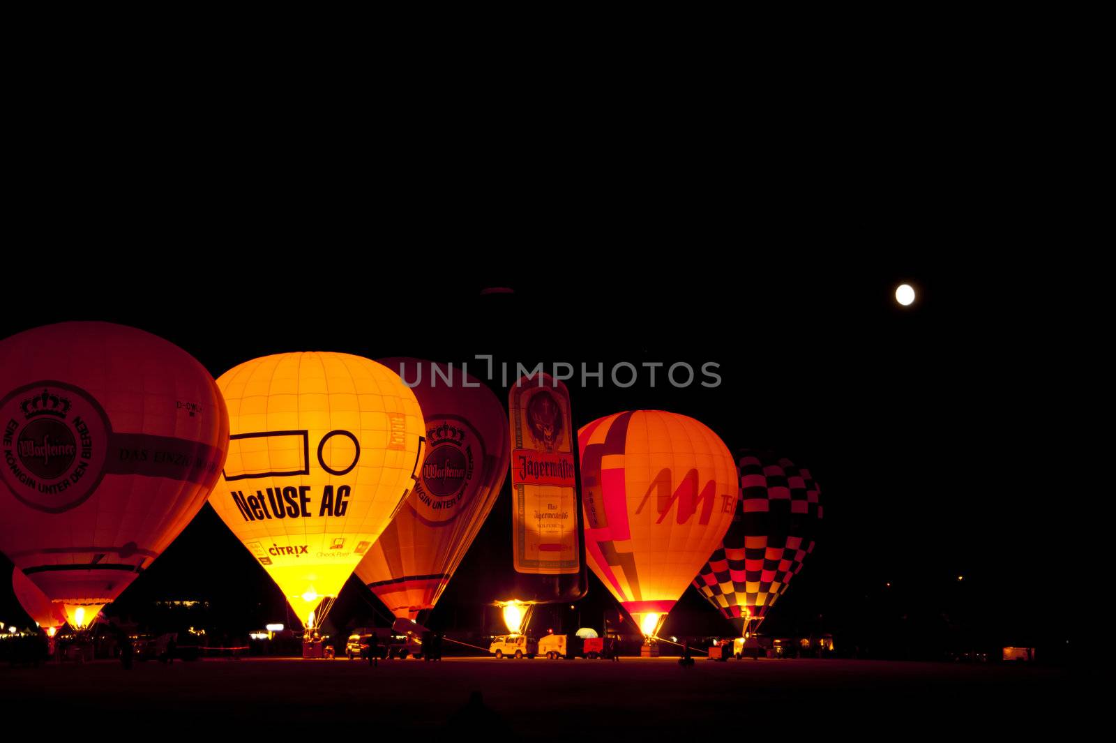 Kiel, Germany - June 20: Balloon Sail 2010 on the occasion of the Kiel Week 2010, June 20, 2010 in Kiel, Germany