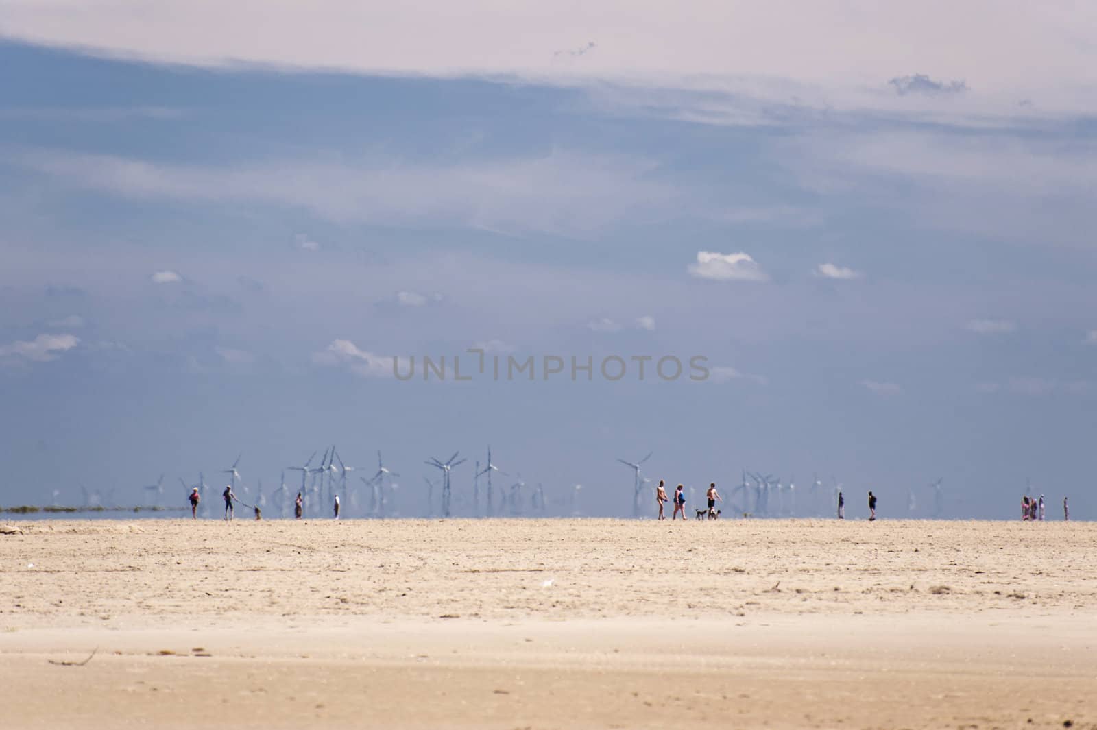 Beach scene in St. Peter-Ording, Germany