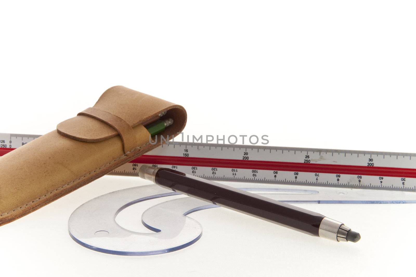 close up of drawing tools
